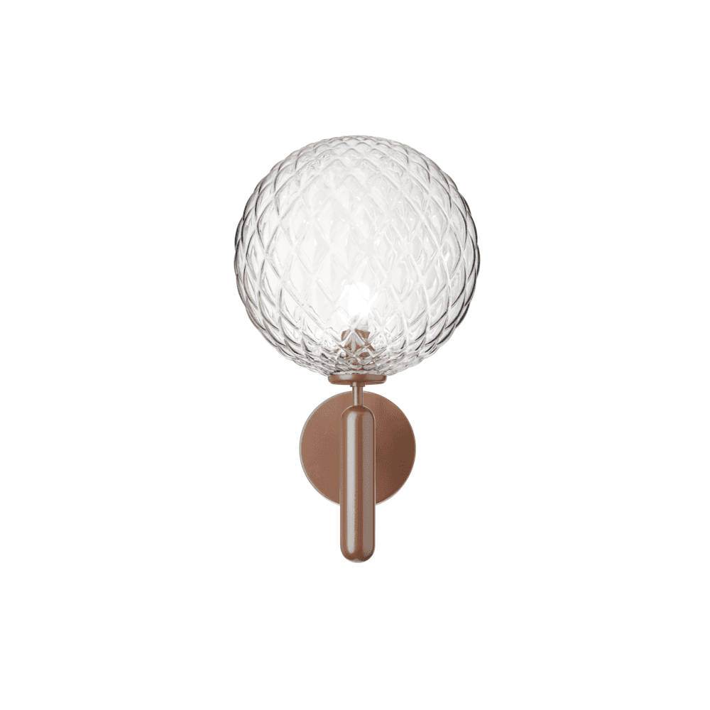 Nuura Miira Outdoor Wall Light - Dark Bronze & Optic Clear Glass