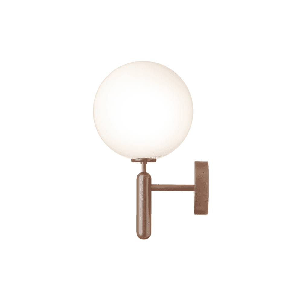 Nuura Miira Outdoor Wall Light - Dark Bronze & Opal Glass