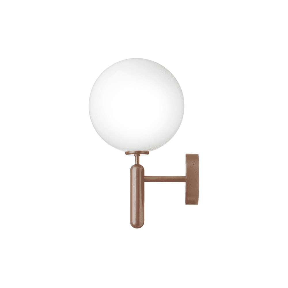 Nuura Miira Outdoor Wall Light - Dark Bronze & Opal Glass