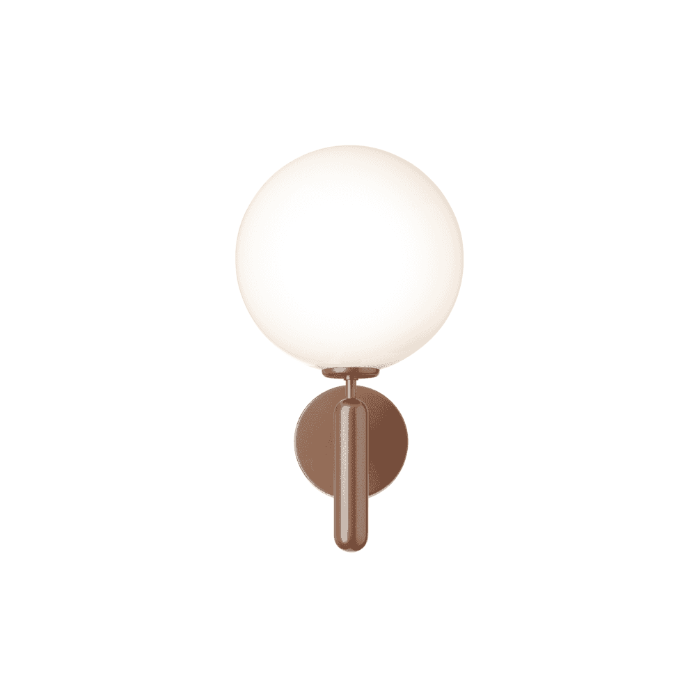 Nuura Miira Outdoor Wall Light - Dark Bronze & Opal Glass