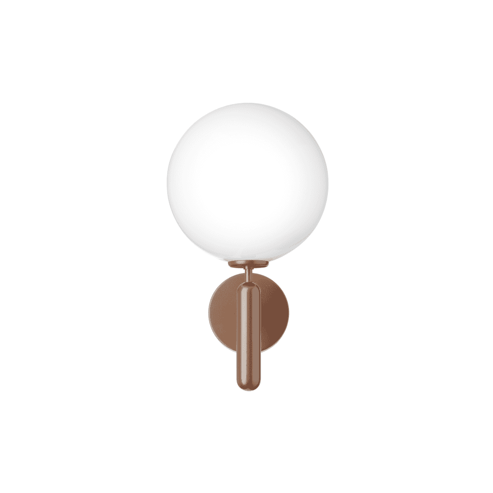 Nuura Miira Outdoor Wall Light - Dark Bronze & Opal Glass