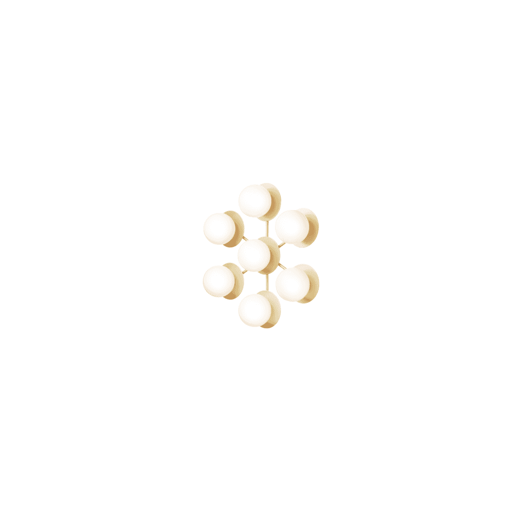 Nuura Liila Star Wall/Flush Light - Nordic Gold & Opal Glass