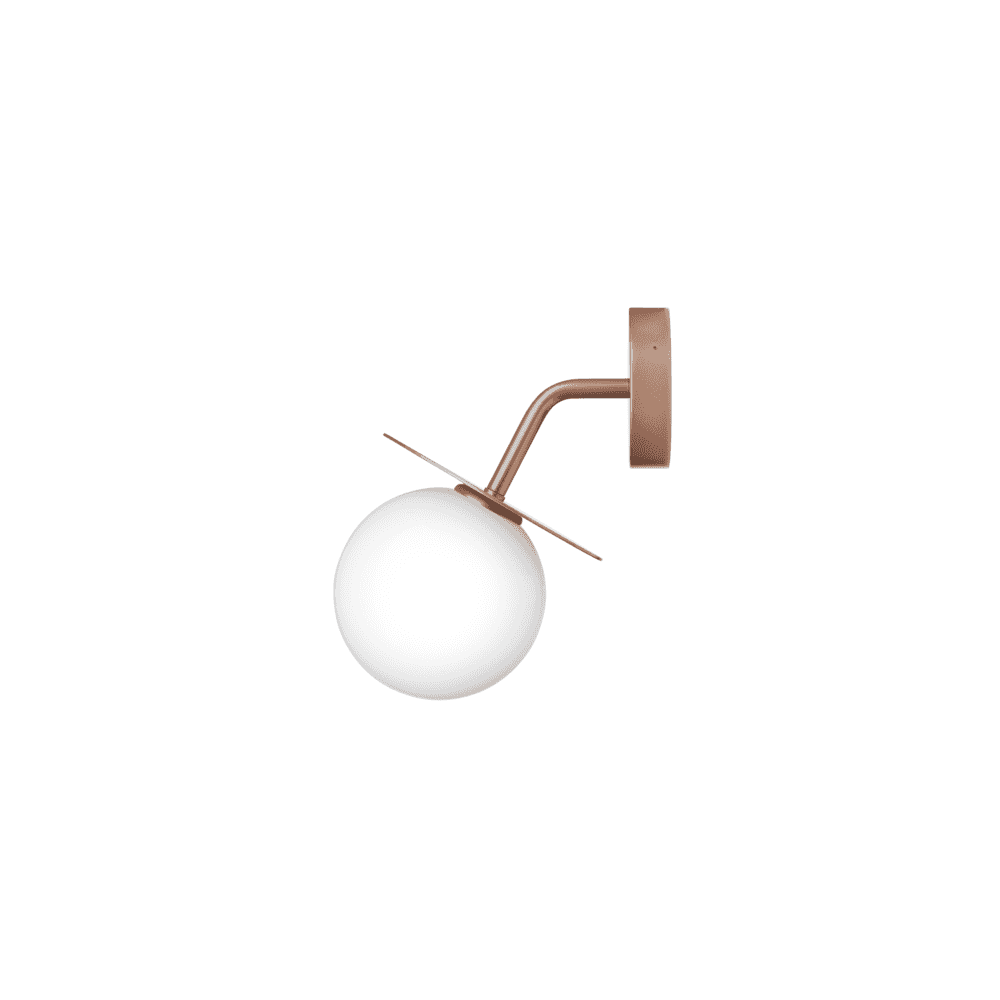 Nuura Liila Outdoor Wall Light - Dark Bronze & Opal Glass