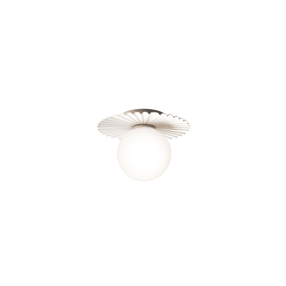 Nuura Liila Muuse Small IP44 Wall/Flush Light - White & Opal Glass