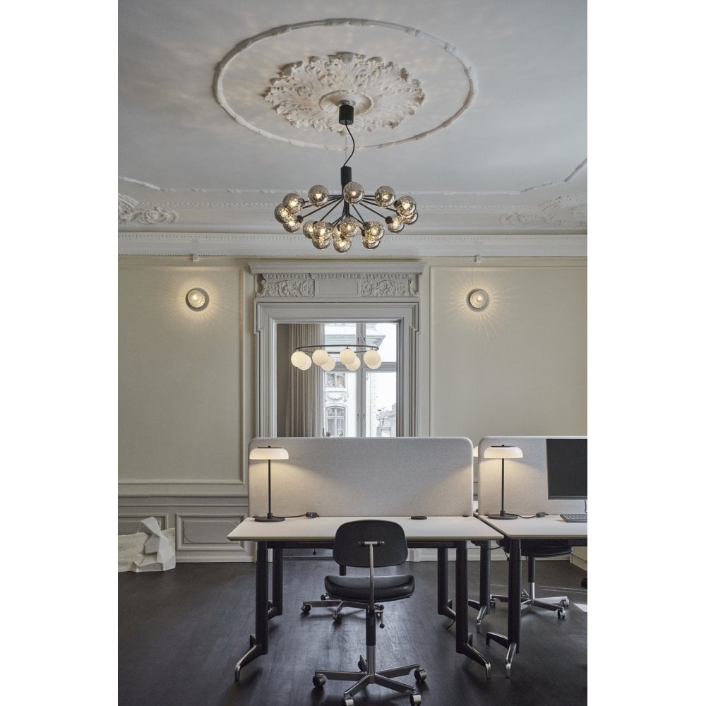 Nuura Apiales 18 Light Chandelier - Satin Black & Optic Smoked Glass