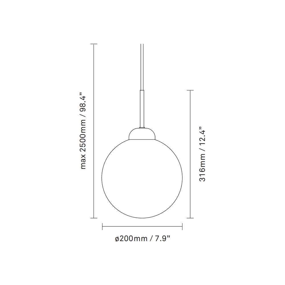 Nuura Apiales 1 Large Light Pendant - Brushed Brass & Opal Glass