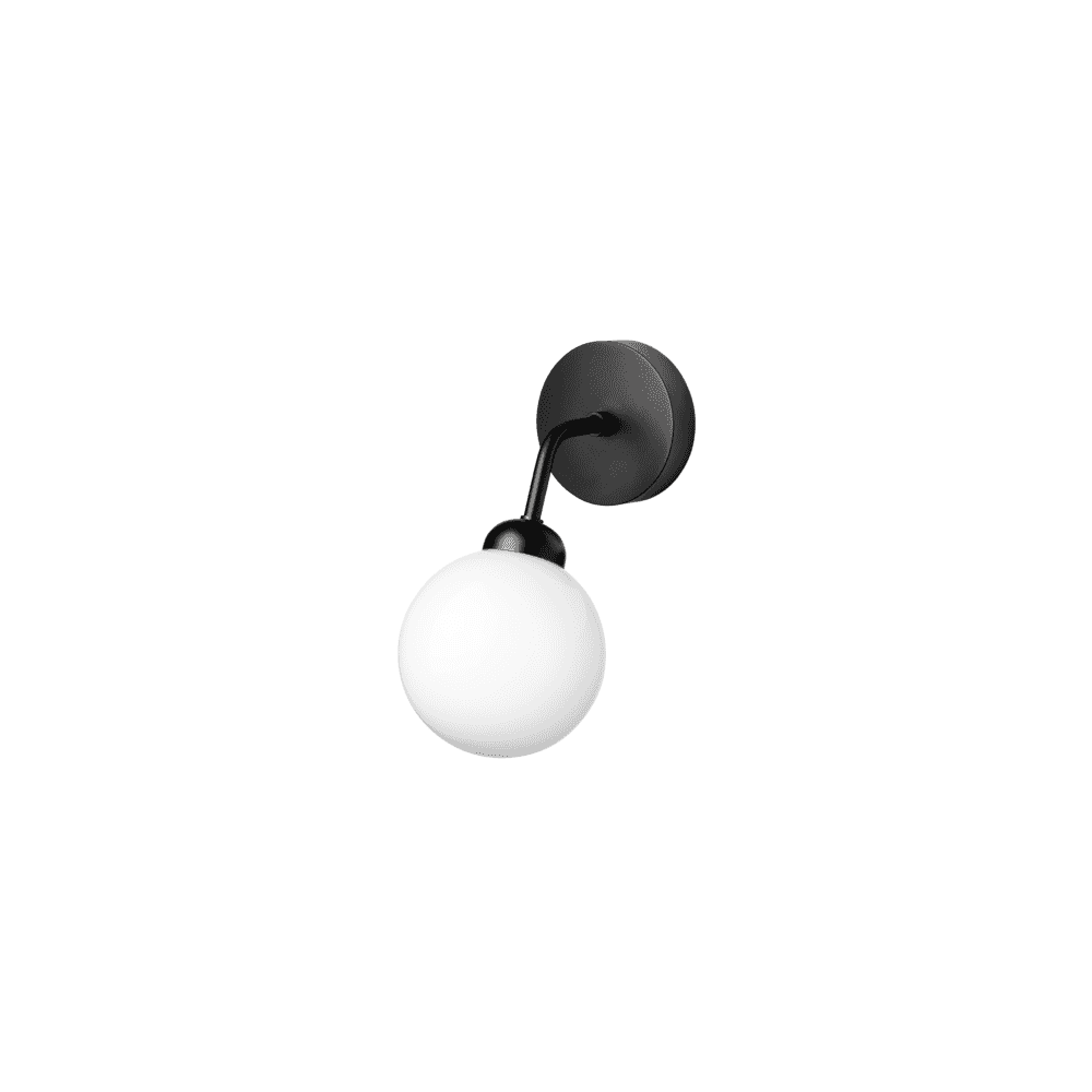 Nuura Apiales Wall Light - Satin Black & Opal Glass