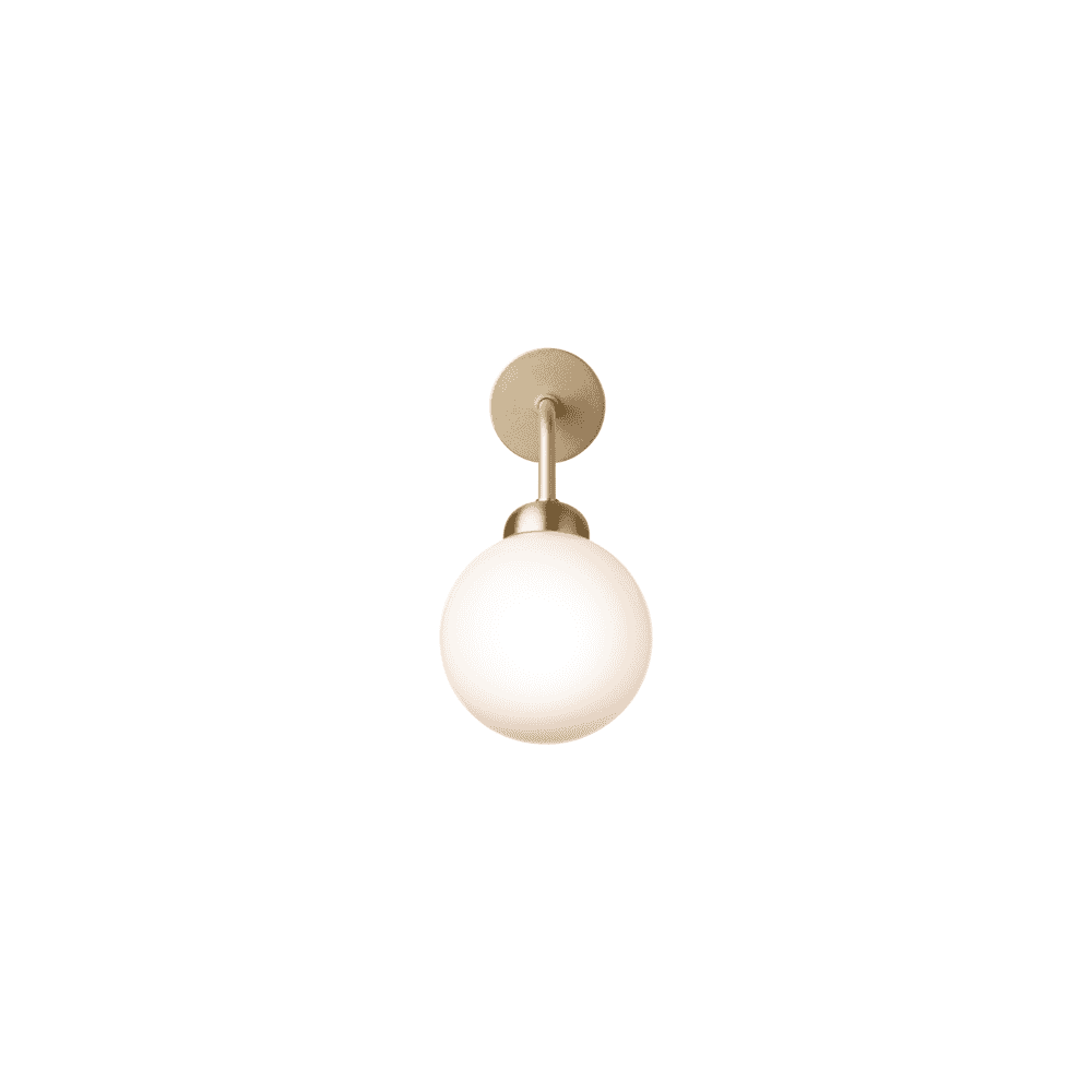 Nuura Apiales Hard-Wired Wall Light - Brushed Brass & Opal Glass