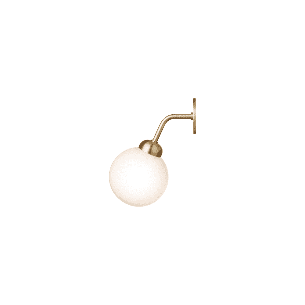 Nuura Apiales Hard-Wired Wall Light - Brushed Brass & Opal Glass