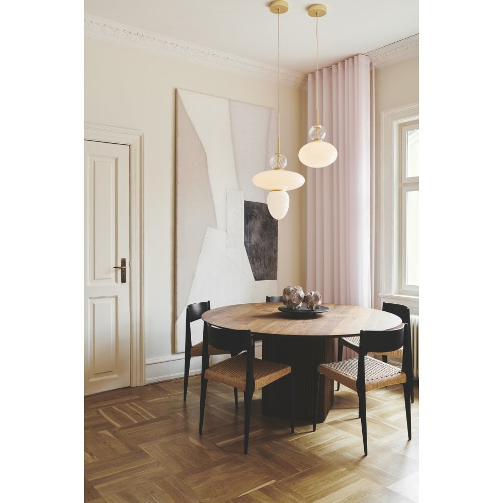 Nuura Rizzatto 32 Pendant - Satin Brass & Opal Glass