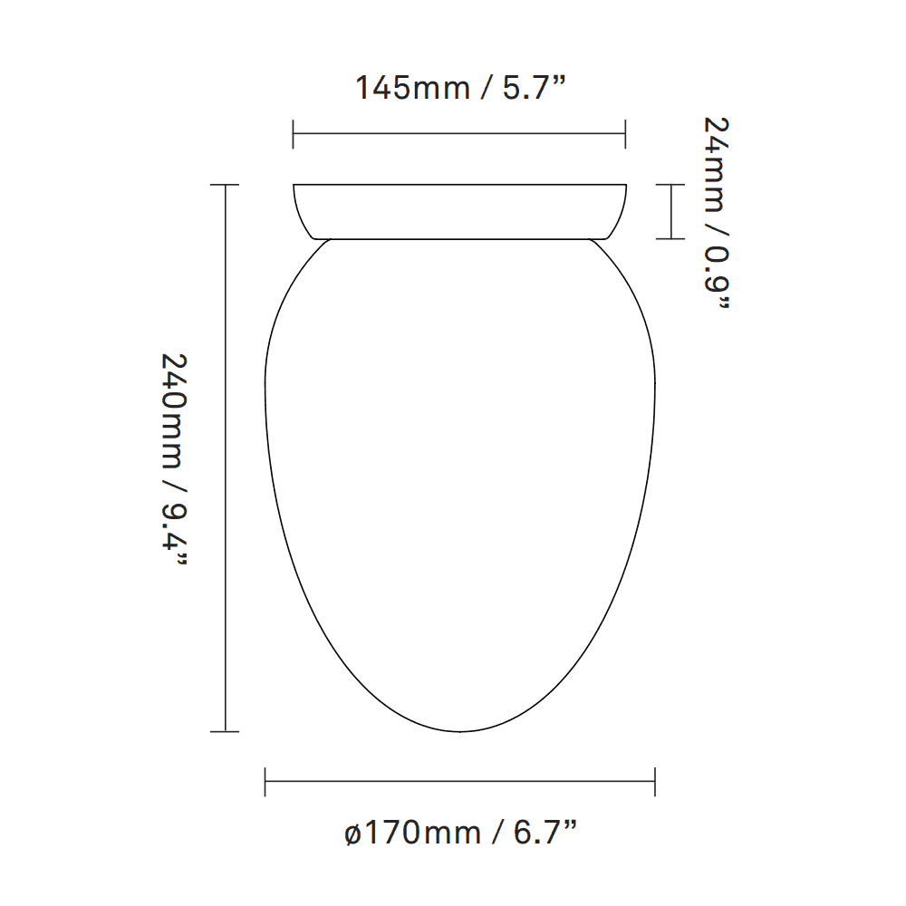 Nuura Rizzatto 171 Flush Light - Satin Brass & Opal Glass