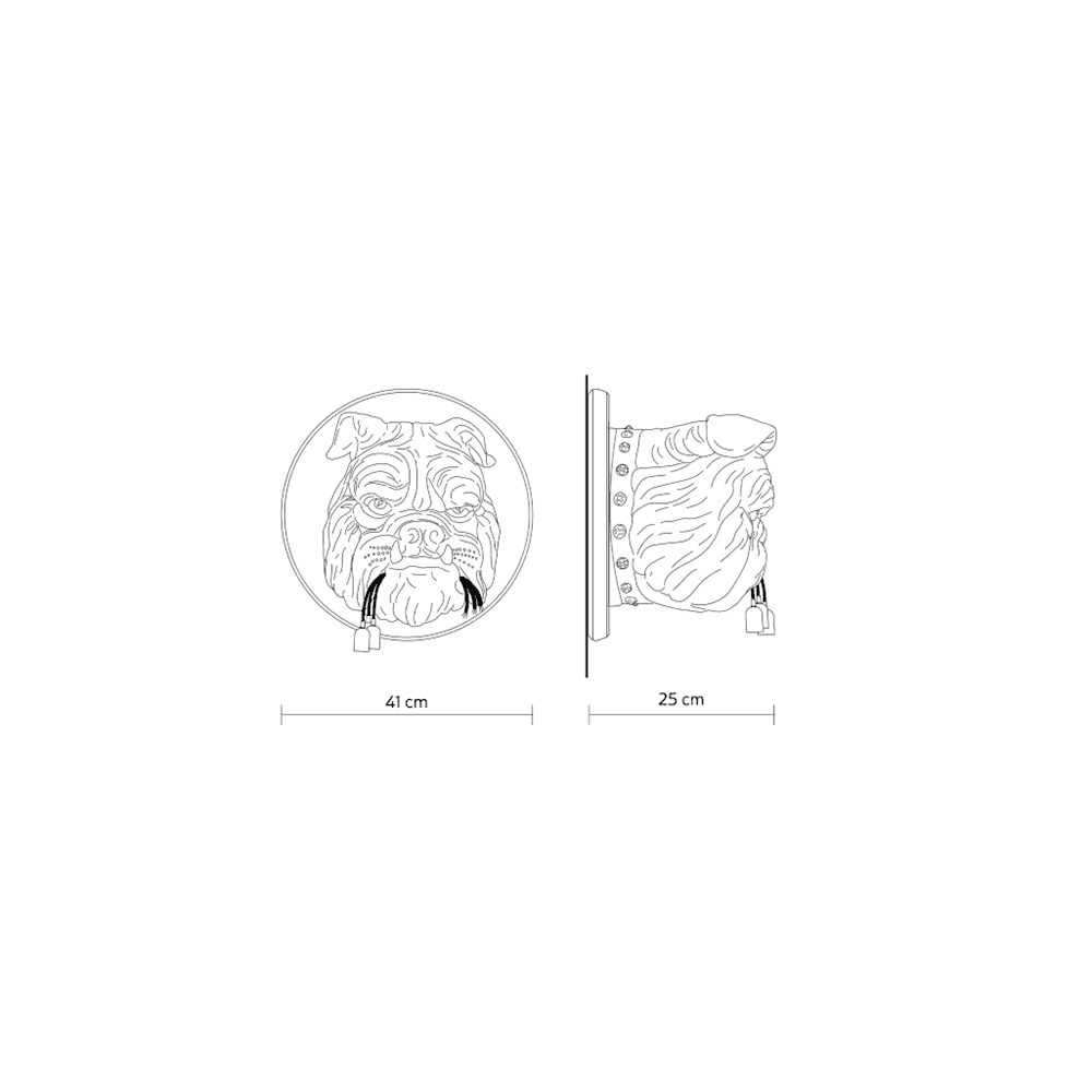 Karman Amsterdam Bulldog Wall Lamp - Matt Grey
