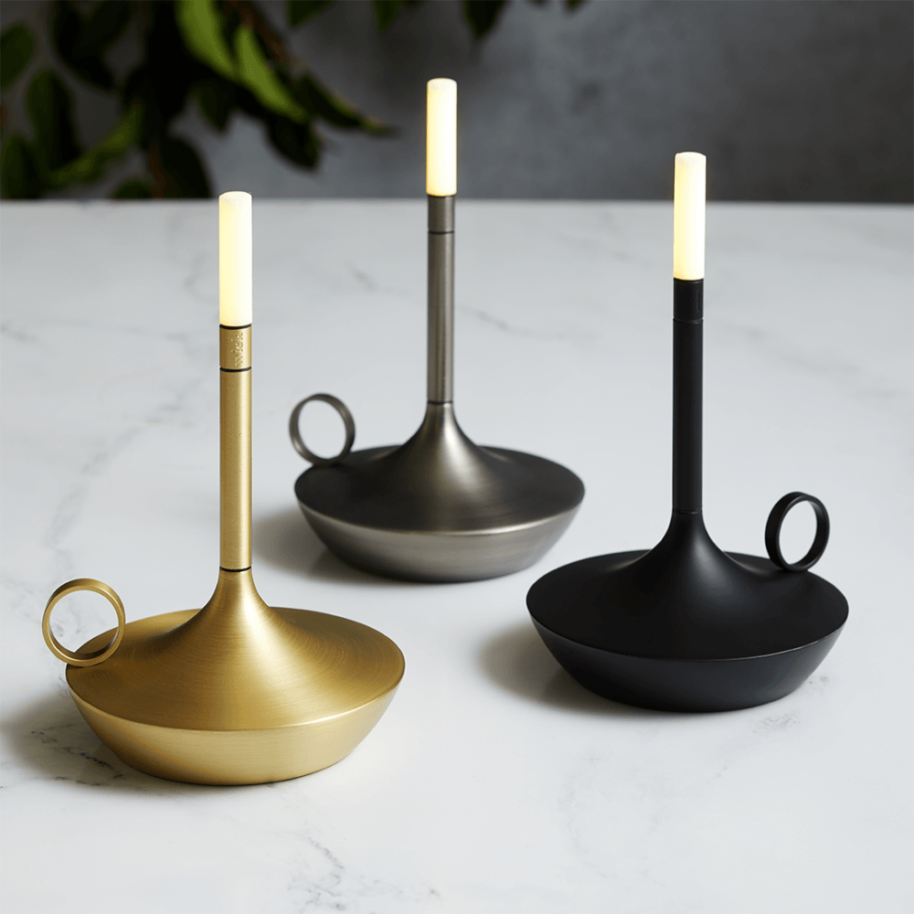 Wick S Small Rechargeable USB-C Table Light - Brass