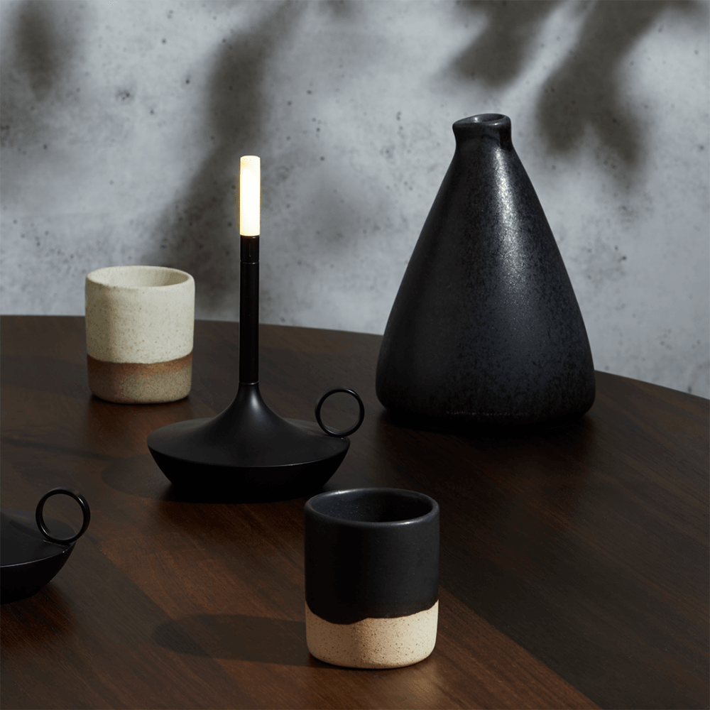 Wick S Small Rechargeable USB-C Table Light - Black