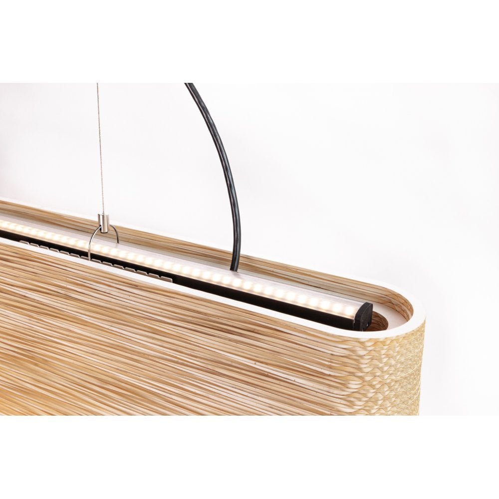 Graypants Scraplights Hewn 48 - 8 Linear Pendant - Direct/Indirect Light - Single Circuit - Blonde