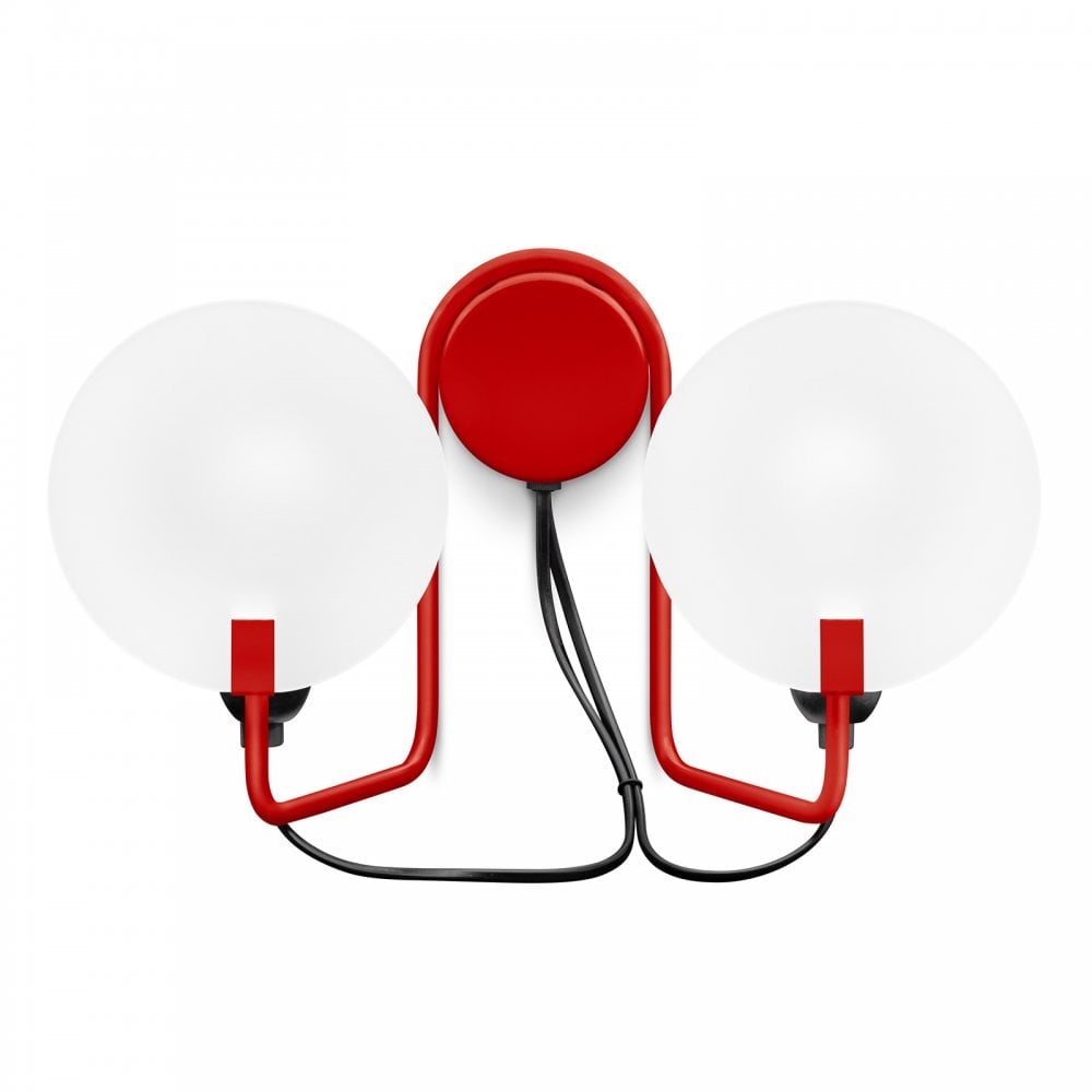 Stilnovo Bugia 2 Light Wall Light - Red