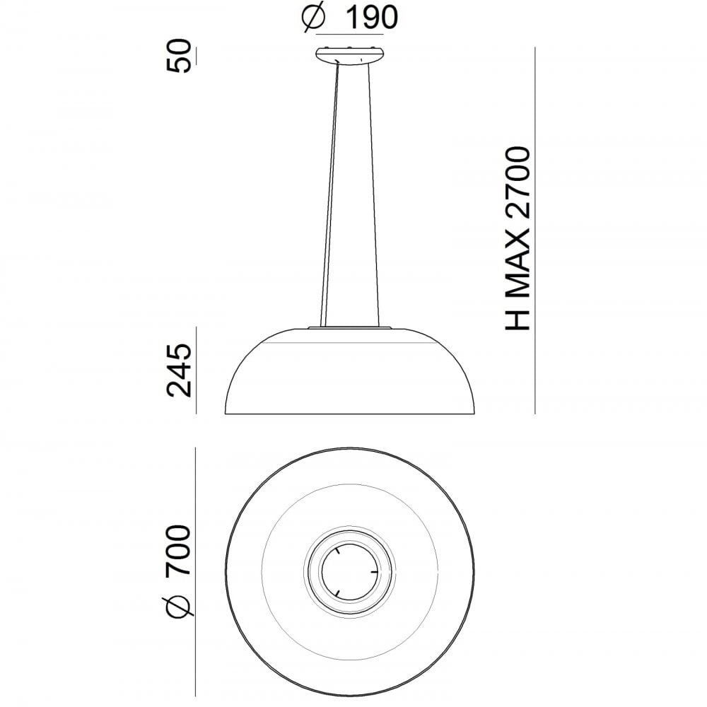 Stilnovo Demi 70cm Transformative Optic Pendant - Matt White
