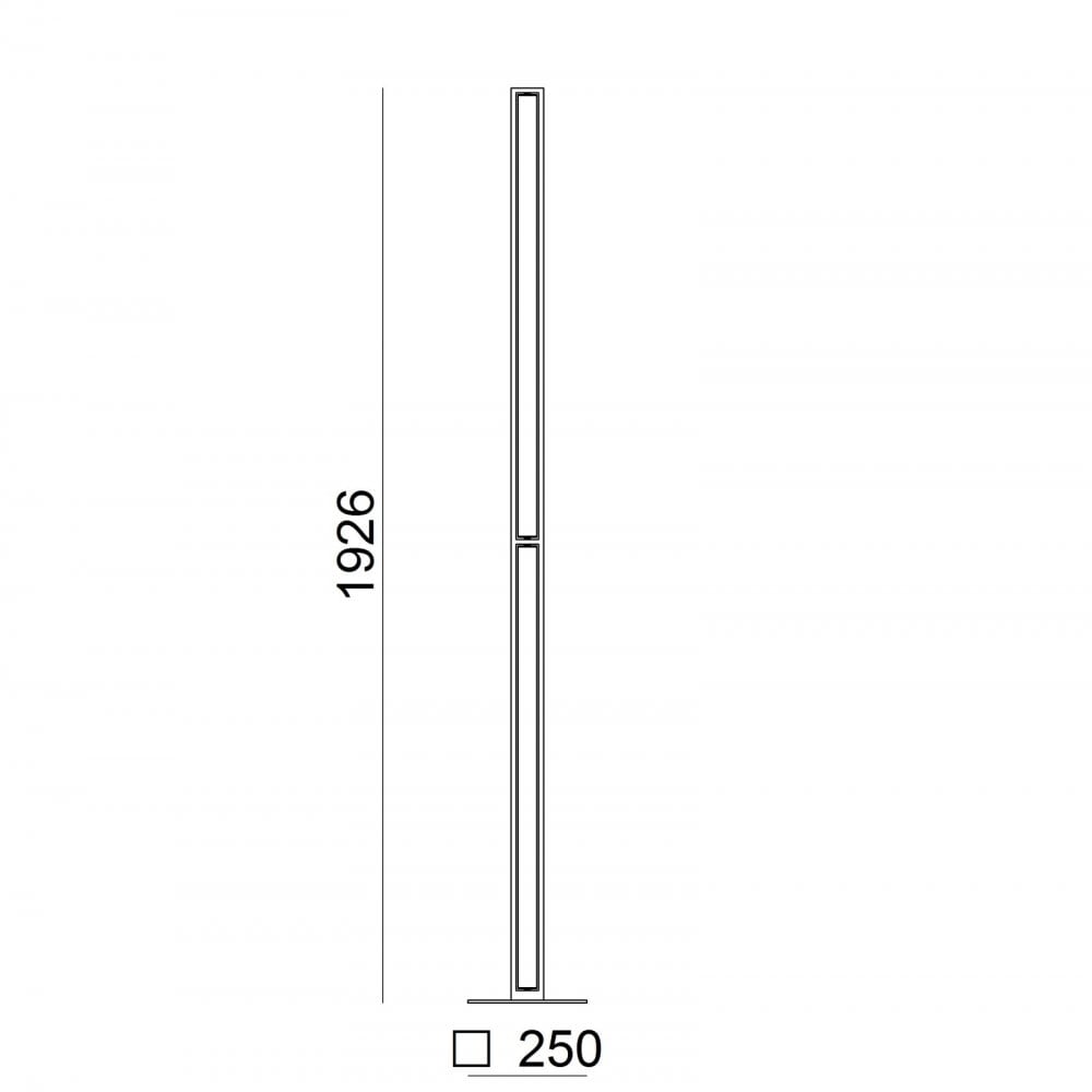 Stilnovo Tablet Floor Lamp - Black