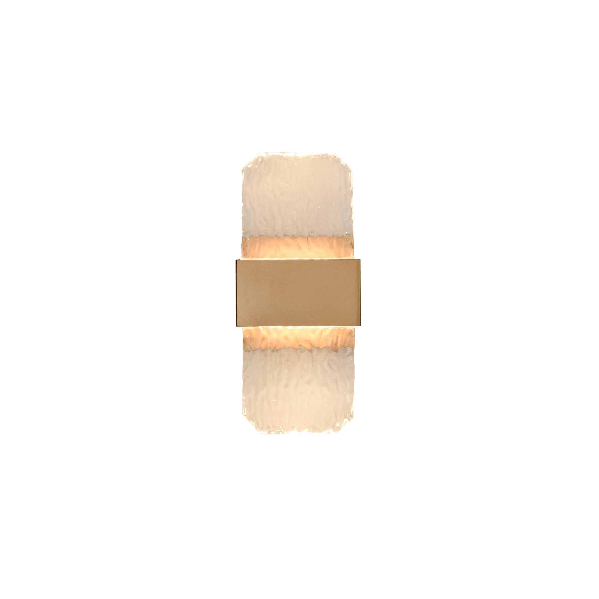 Franklite Frost Small LED Wall Light - Aged Brass