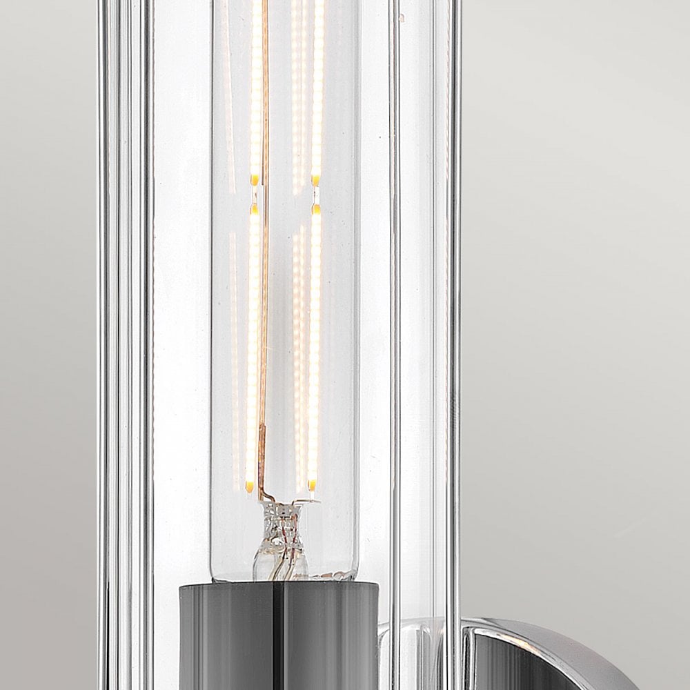 Hinkley Masthead 1 Light Wall Light - Polished Chrome & Black