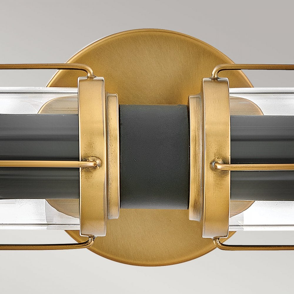Hinkley Masthead 2 Light Wall Light - Heritage Brass & Black