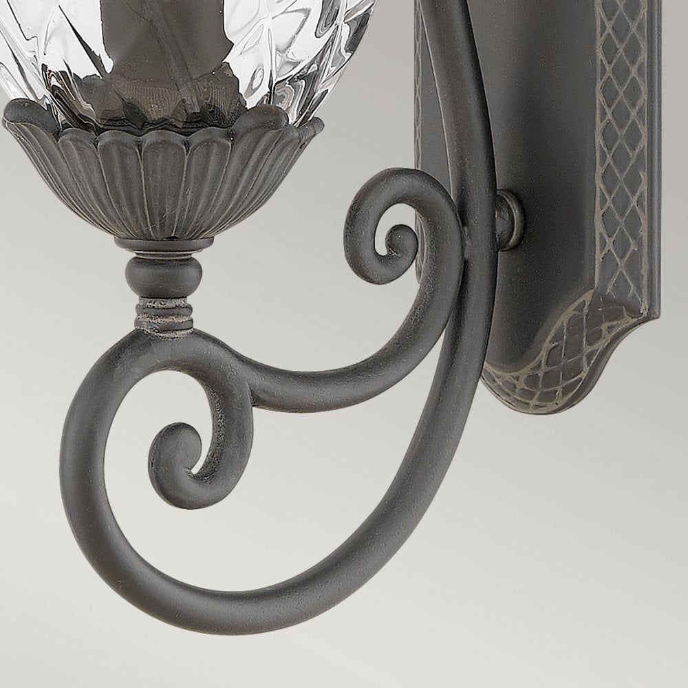 Hinkley Plantation 1 Light Medium Wall Lantern - Museum Black