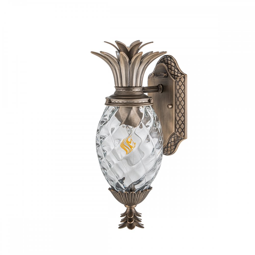 Hinkley Plantation 1 Light Small Wall Lantern - Burnished Bronze