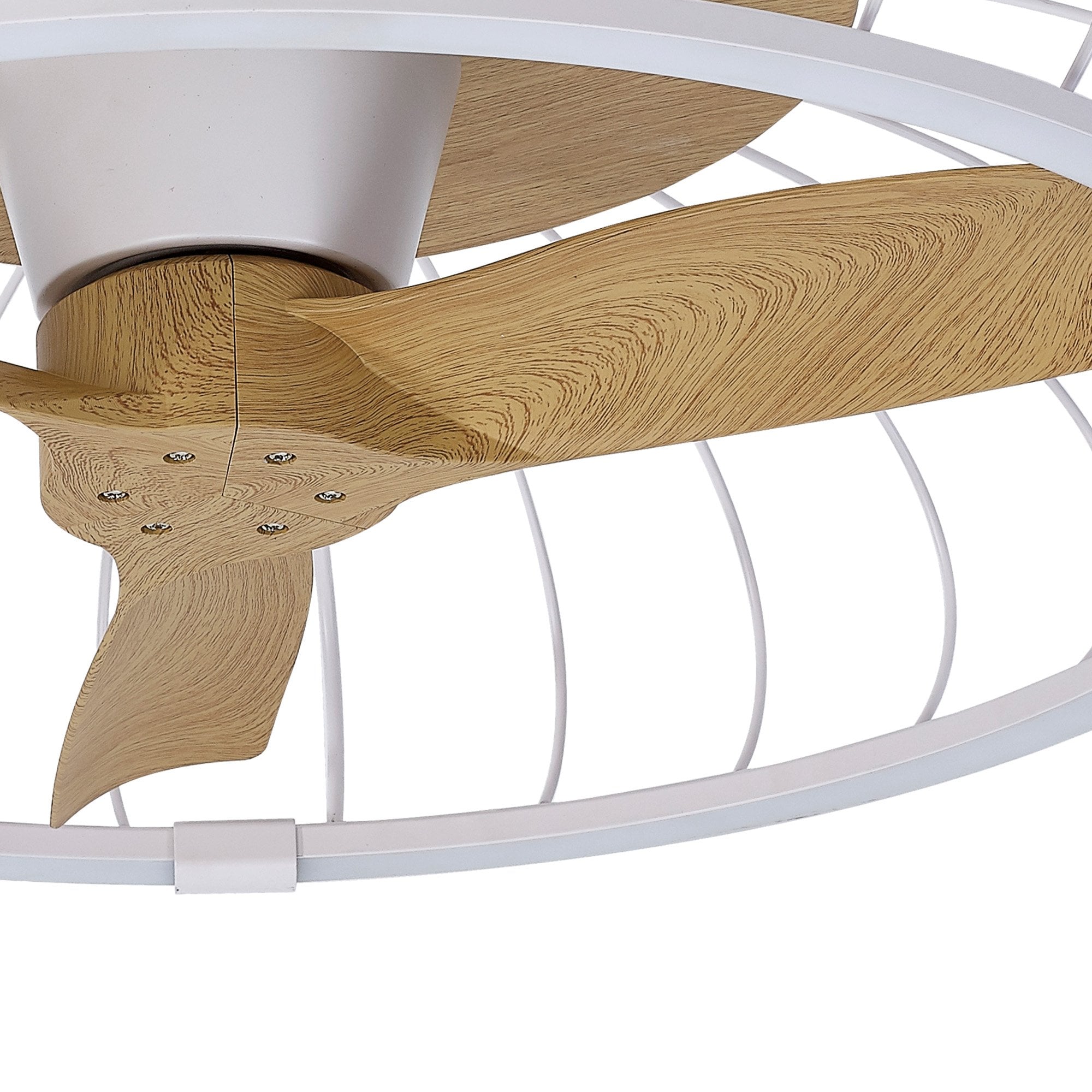 Mantra Nature 75W LED Dimmable Ceiling Light & Fan, Remote, APP, Voice Controlled - White & Wood