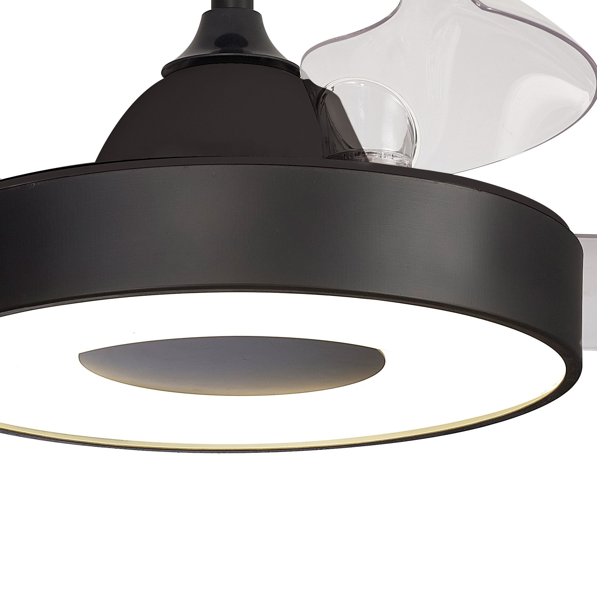 Mantra Coin Mini 45W LED Dimmable Ceiling Light & Fan, Remote & APP Control, LED Black