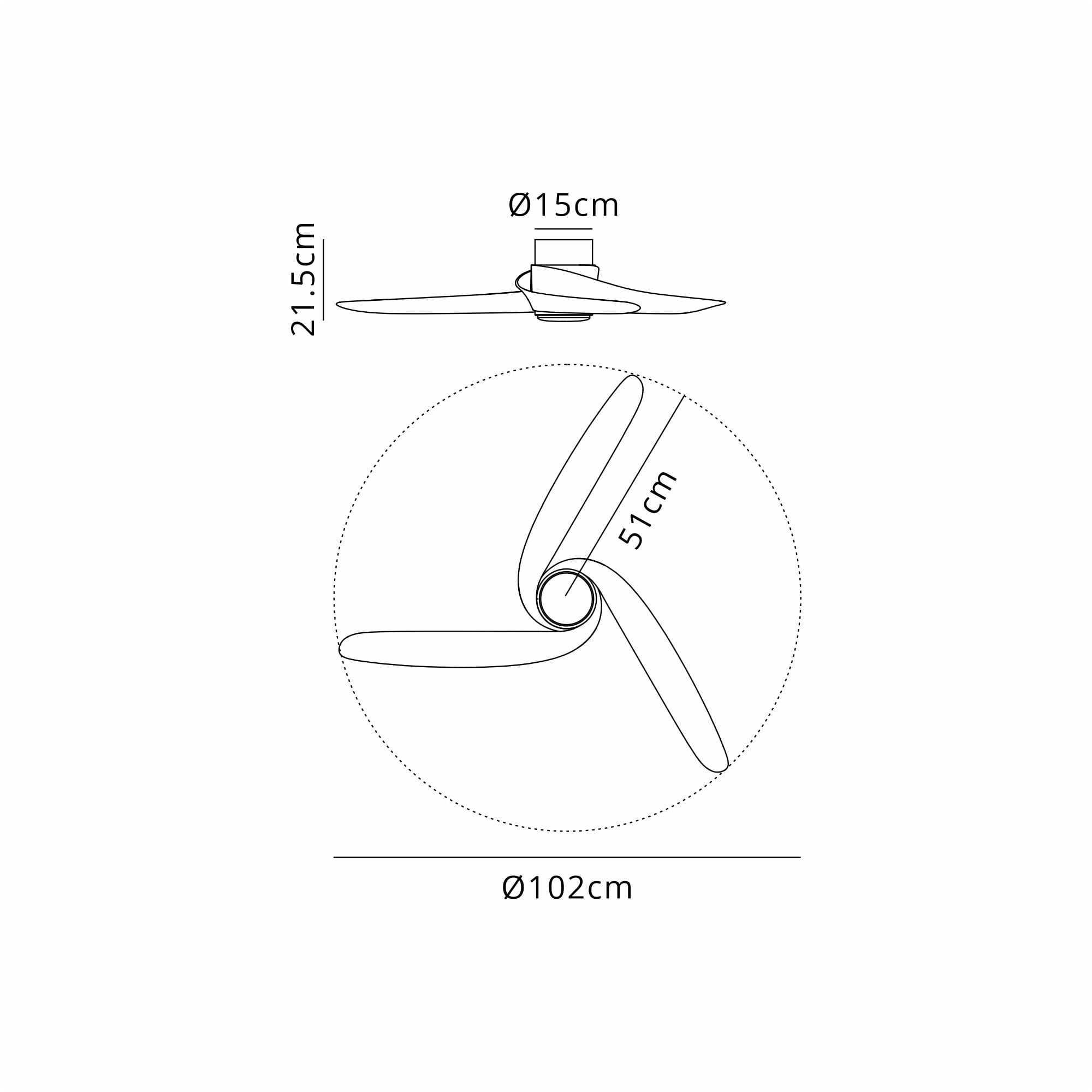 Mantra Island 24W LED Dimmable Ceiling Light With Built-In 30W DC Fan, 2700-5000K Remote & APP Control - Black