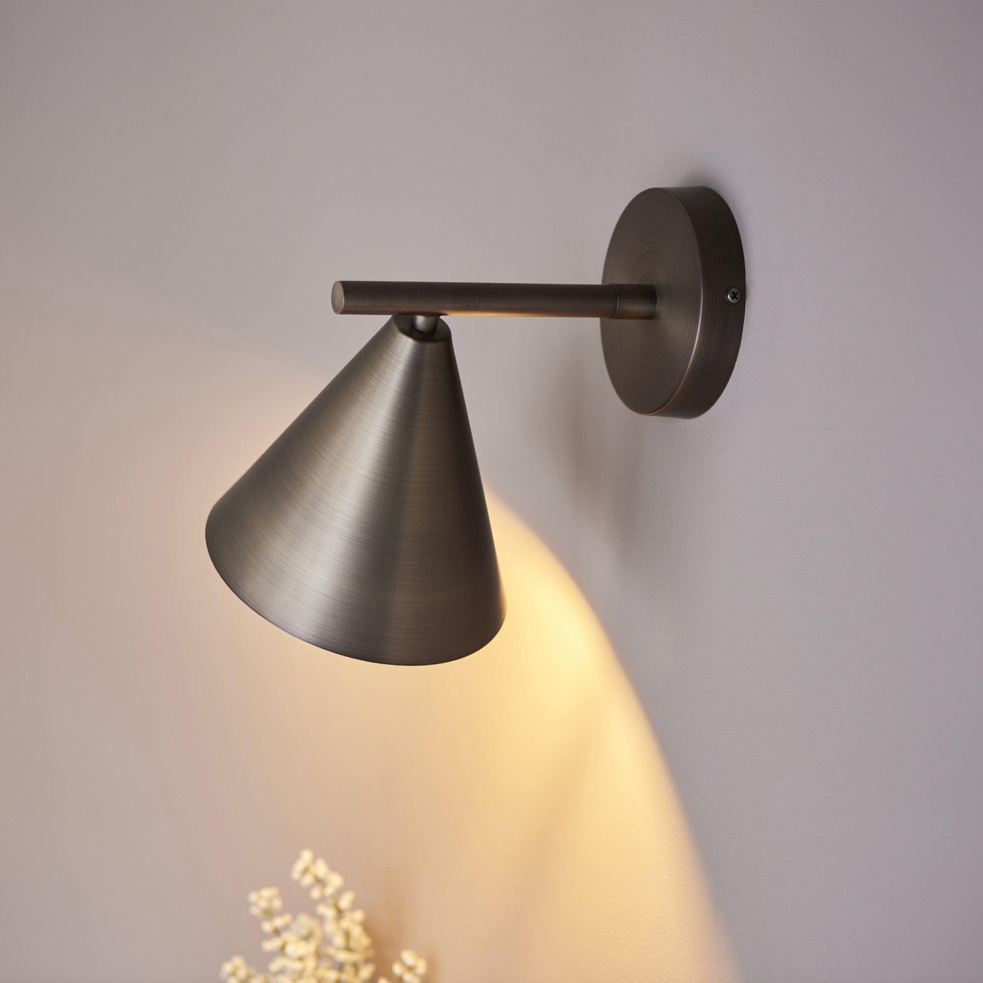 Endon Cape 1 Light Wall Light - Brushed Antique Bronze