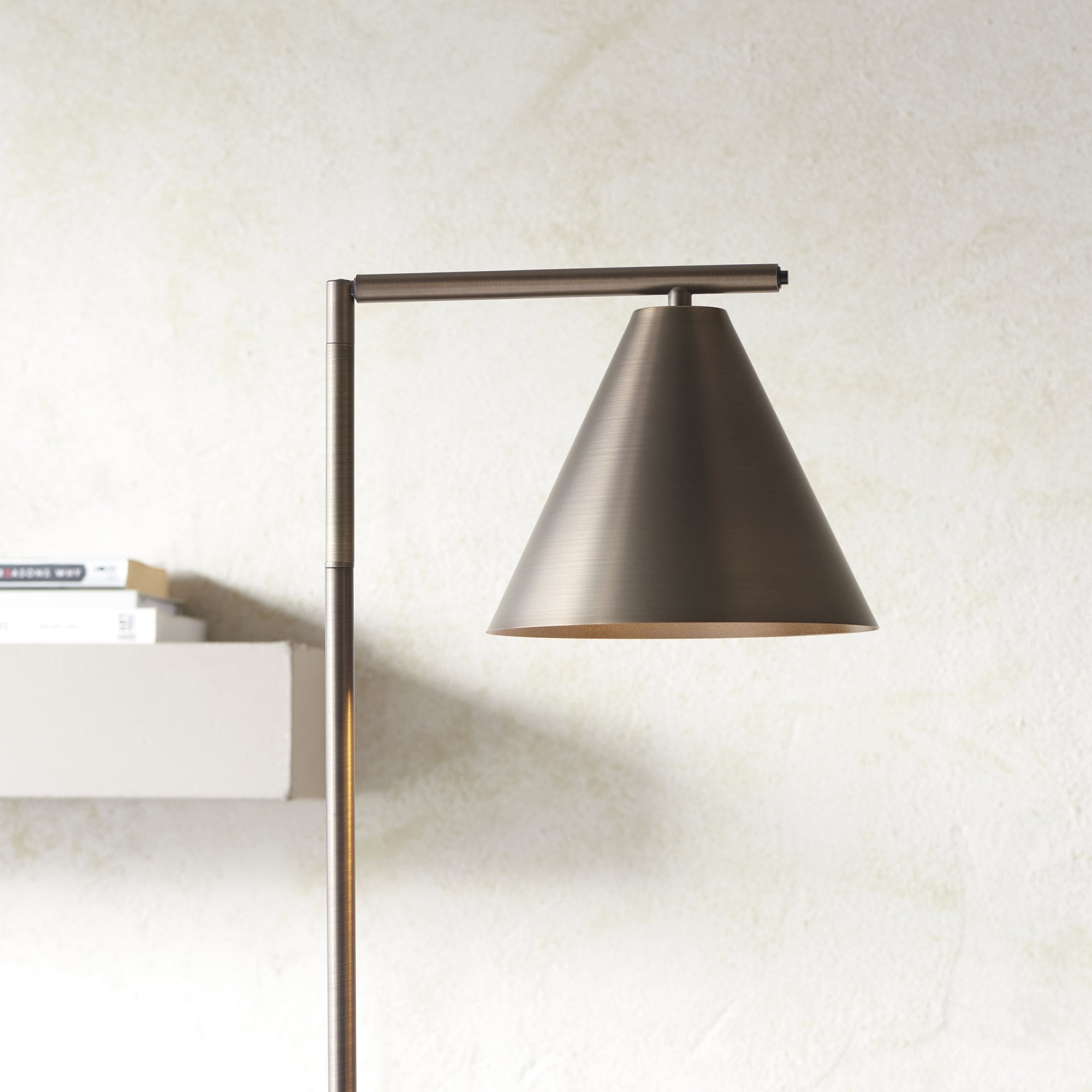 Endon Cape 1 Light Floor - Brushed Antique Bronze