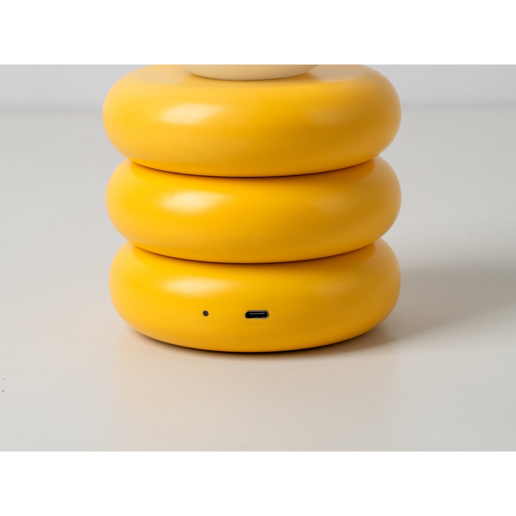 houseof. Tube 'Glow Worm' Rechargeable Table Lamp - Yolk Yellow