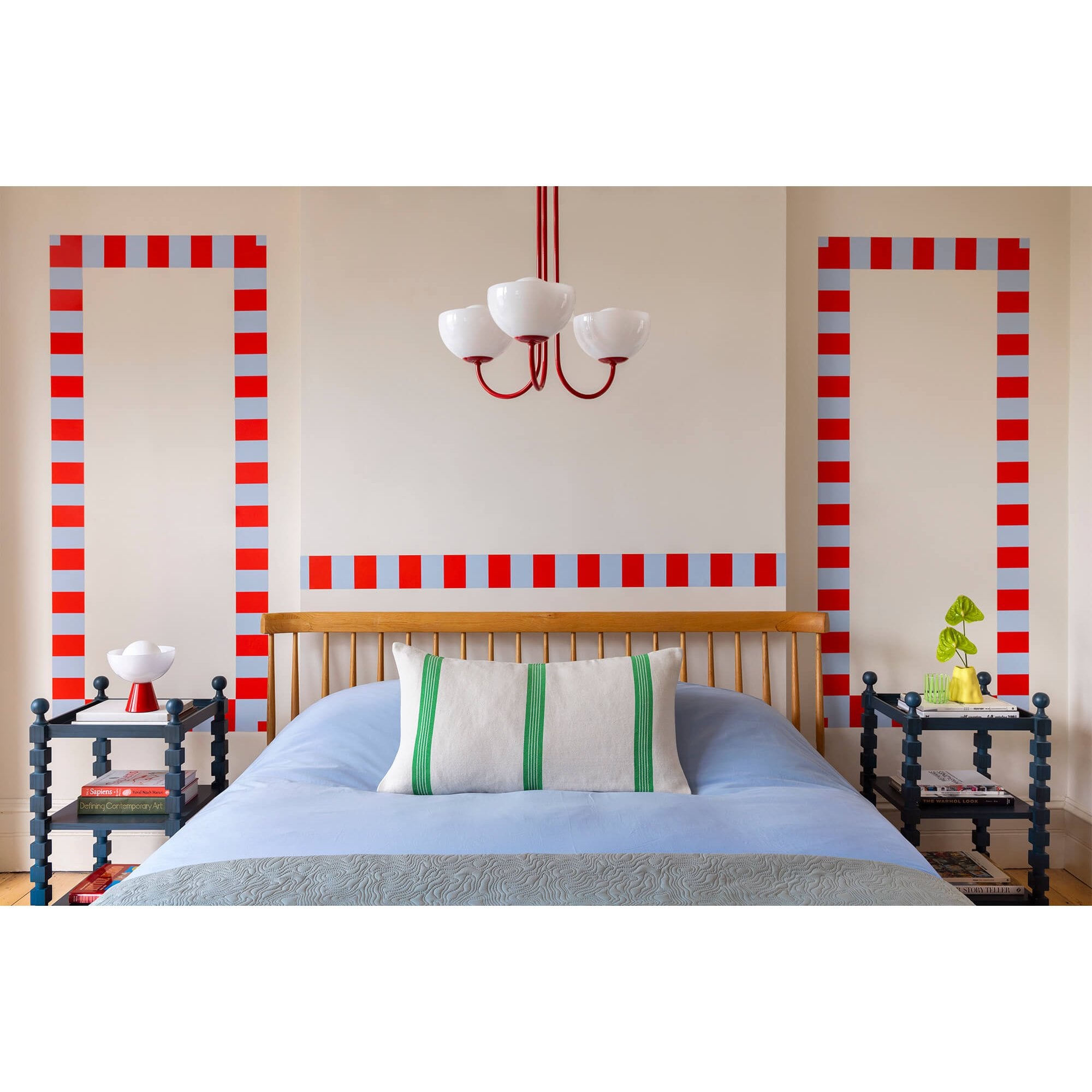 houseof. Dome 3 Light Ceiling Pendant - Jam Red