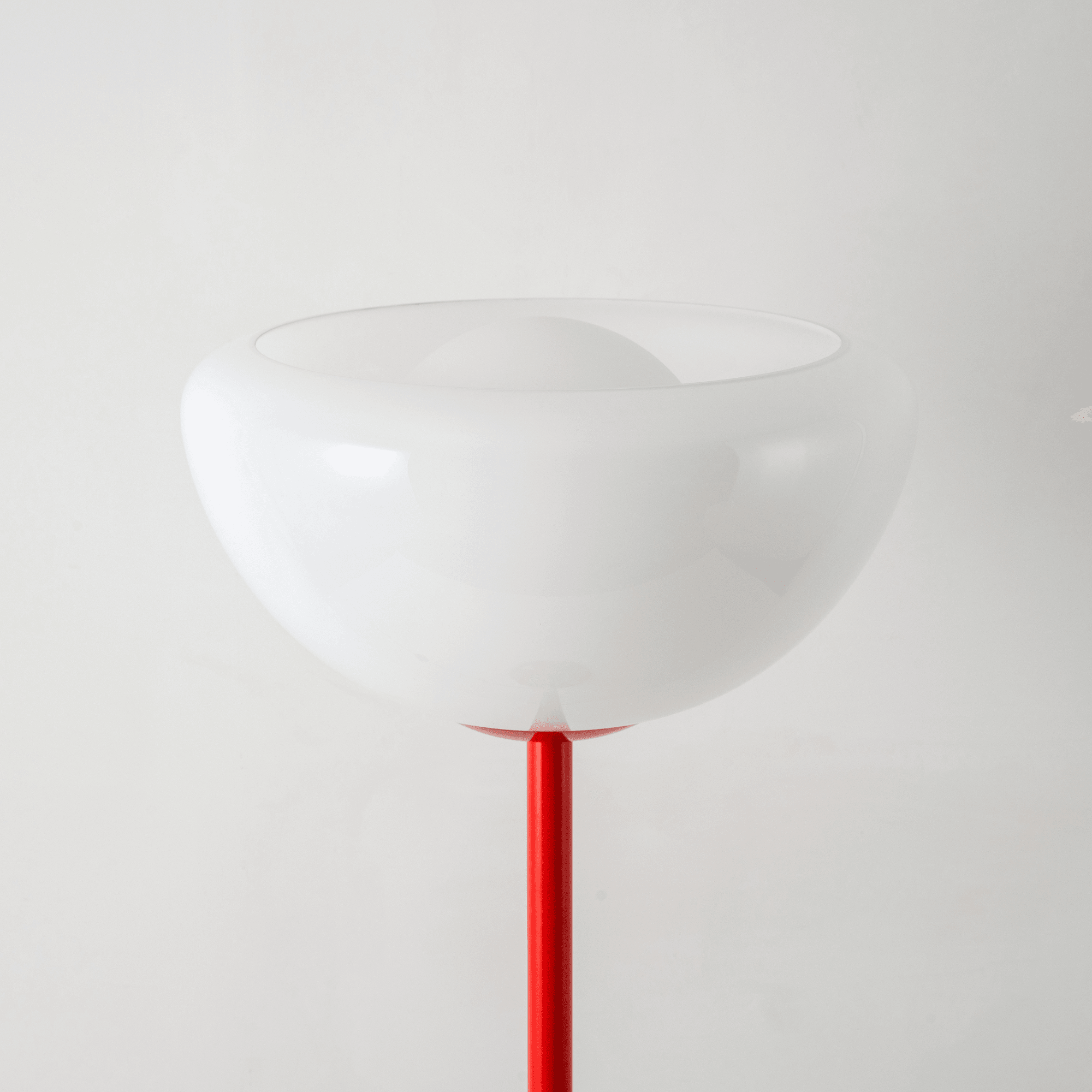 houseof. Glass Bowl Floor Lamp - Jam Red