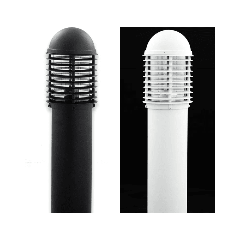 Lumena Domus Louvred Aluminium Path Light - White - Mains