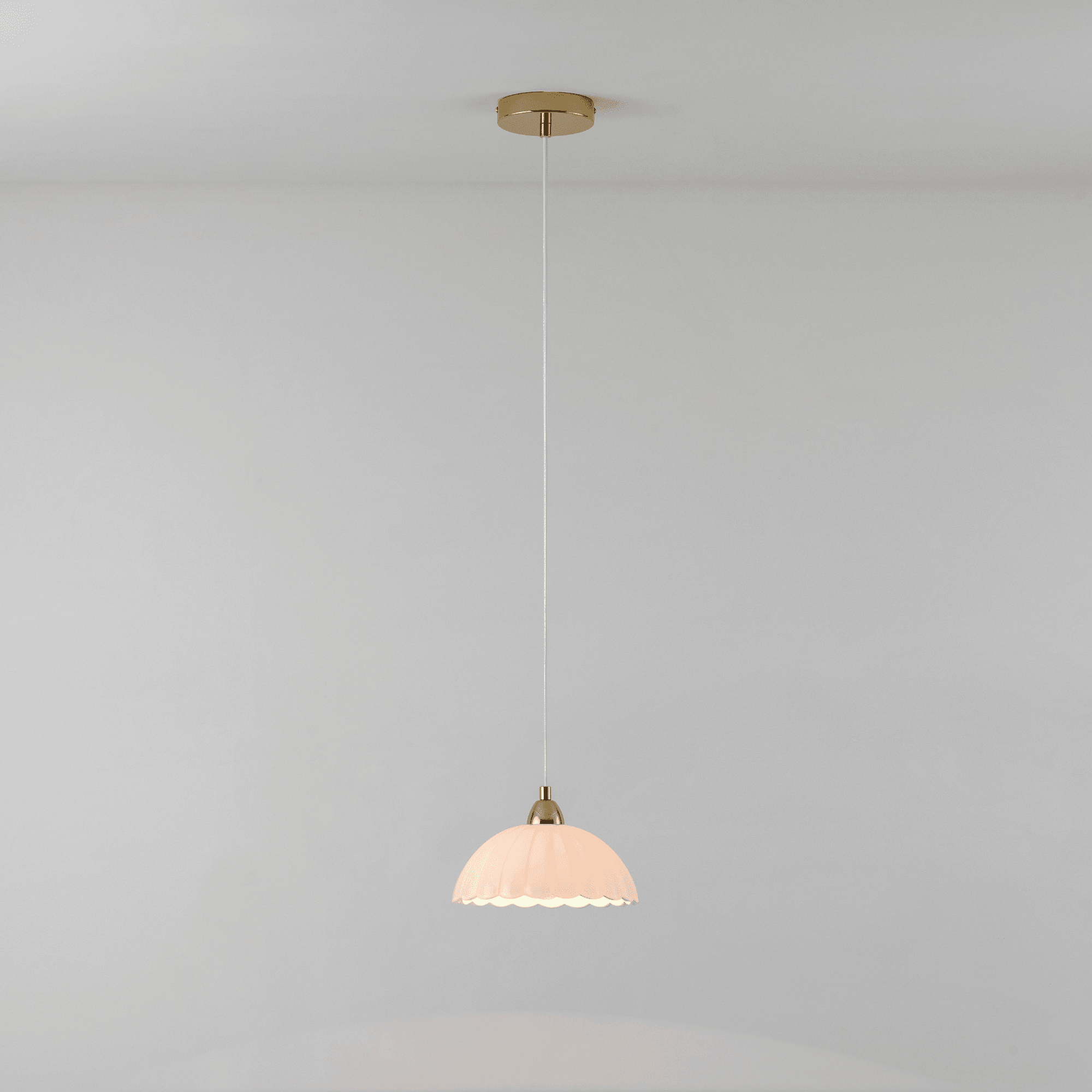 houseof. White Flower Glass Ceiling Pendant Light