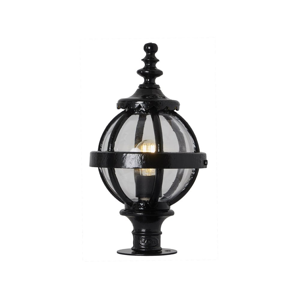 Harte Victorian Globe 0.42m Pier Light For Narrow Pier Caps - Cast Iron