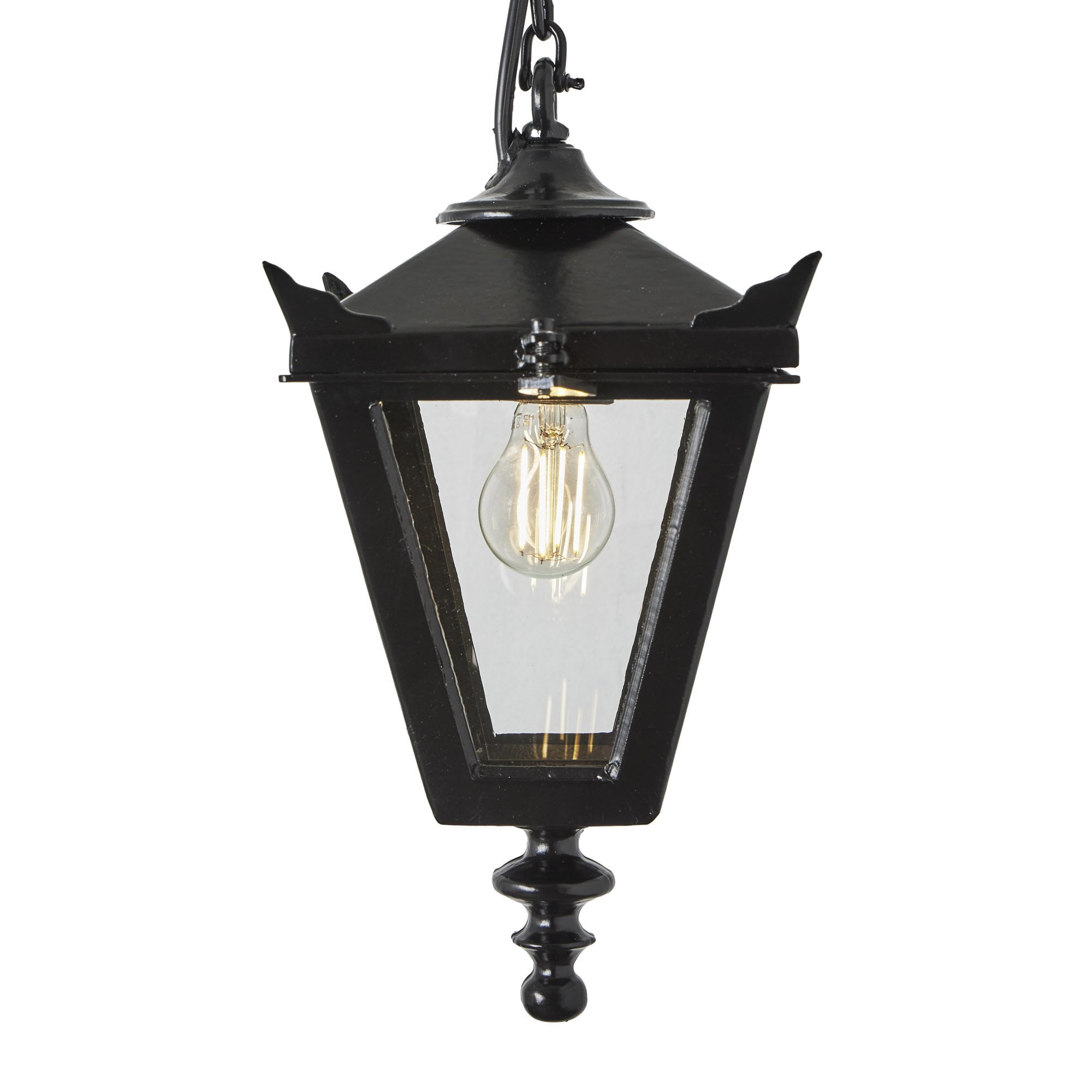 Harte Victorian Traditional 0.33m Hanging Light With Chain - Galvanised Steel
