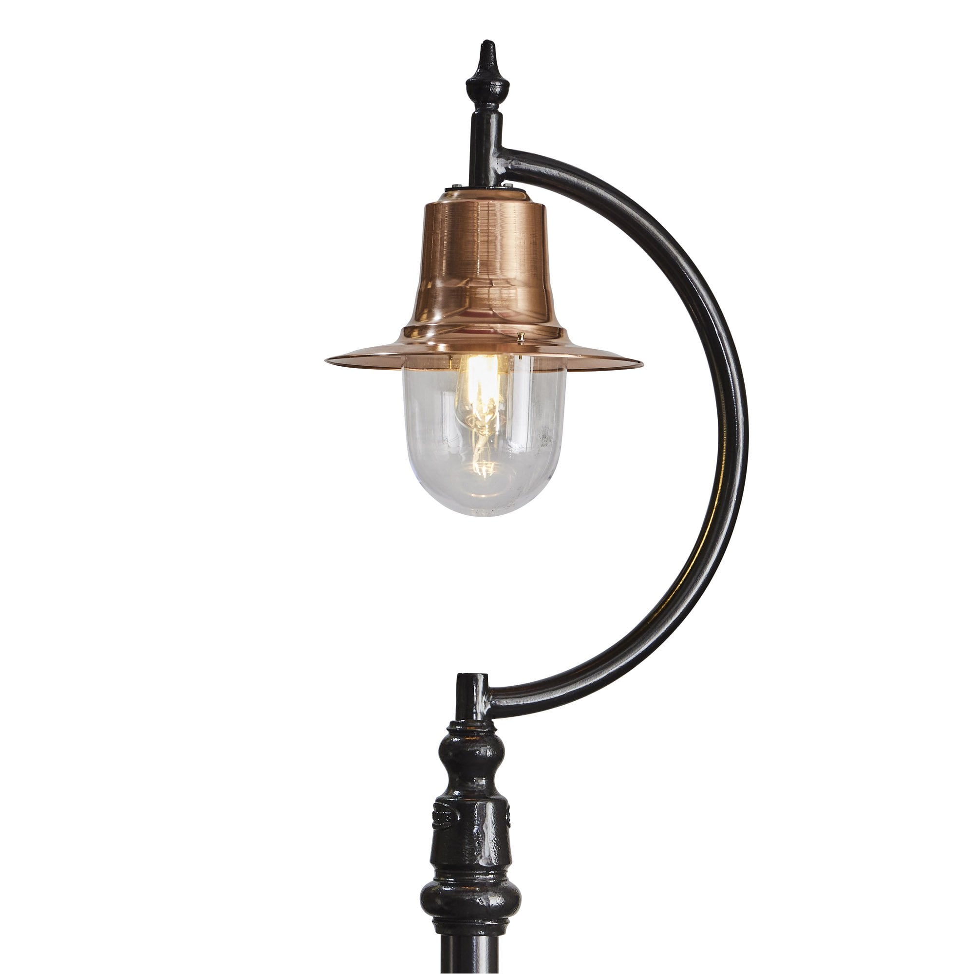 Harte Vintage Tear Drop 2.8m Lamp Post - Cast Iron, Steel & Copper Head