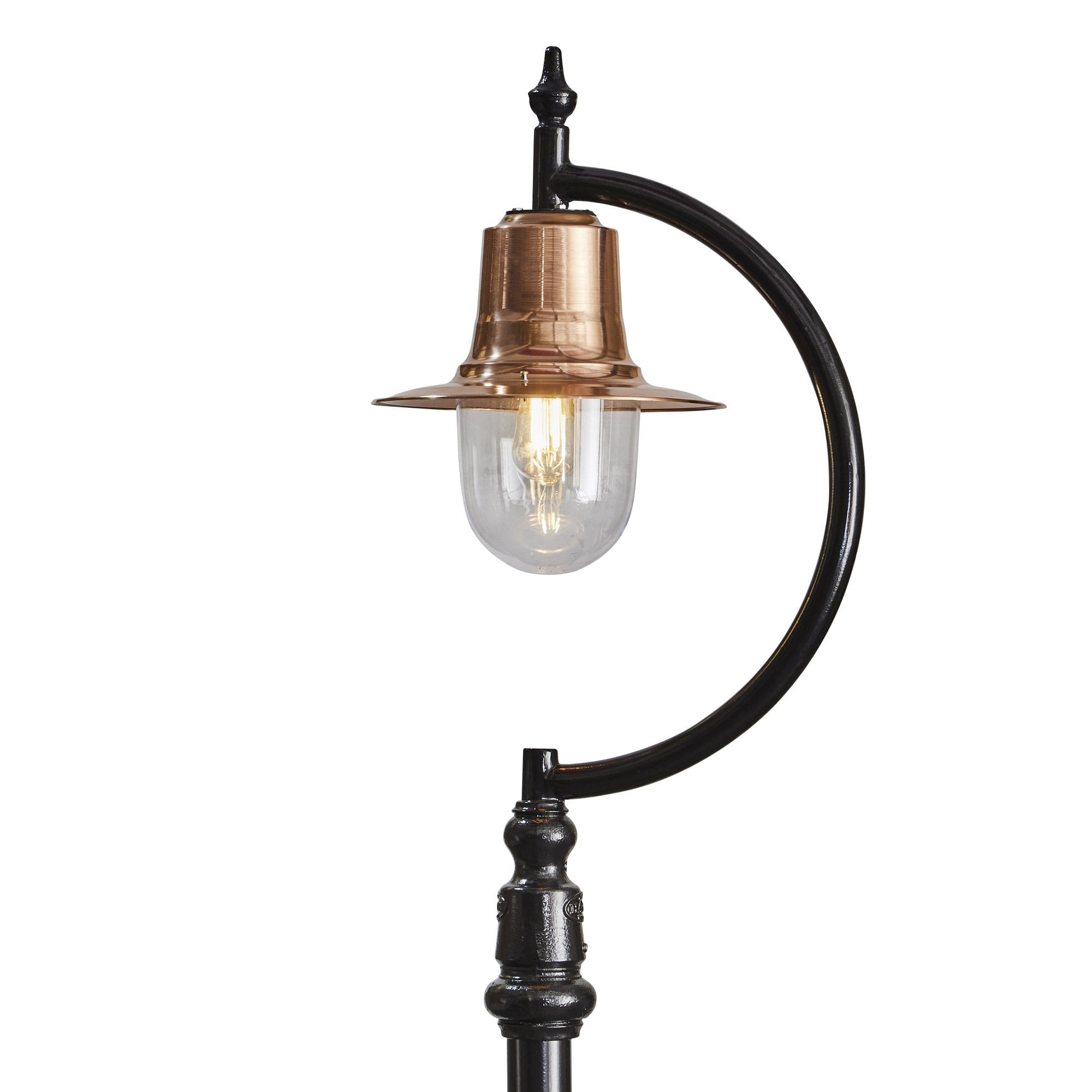 Harte Vintage Tear Drop 2.8m Lamp Post - Cast Iron, Steel & Copper Head