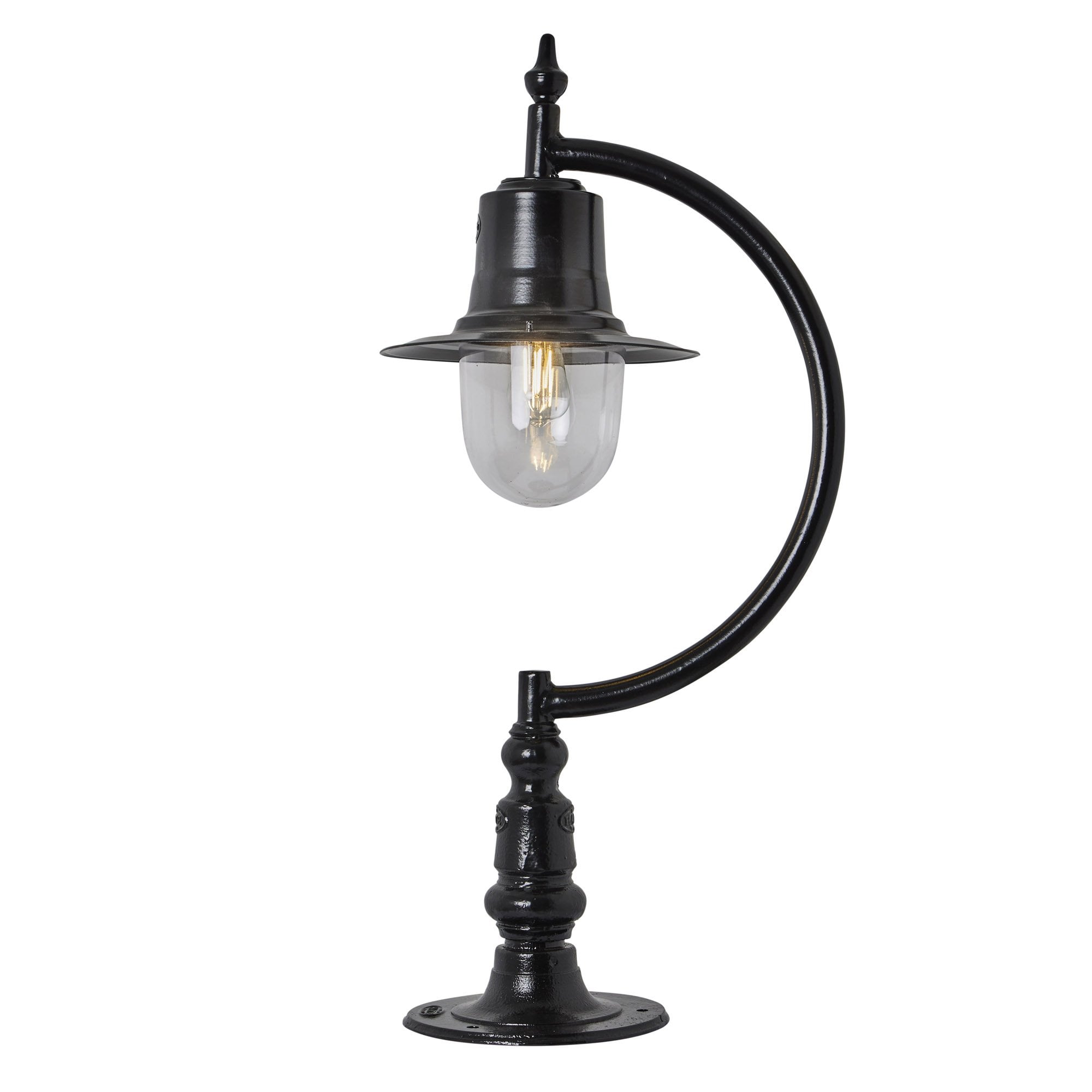 Harte Vintage Tear Drop 0.98m Pier Light For Flat Piers - Cast Iron & Steel