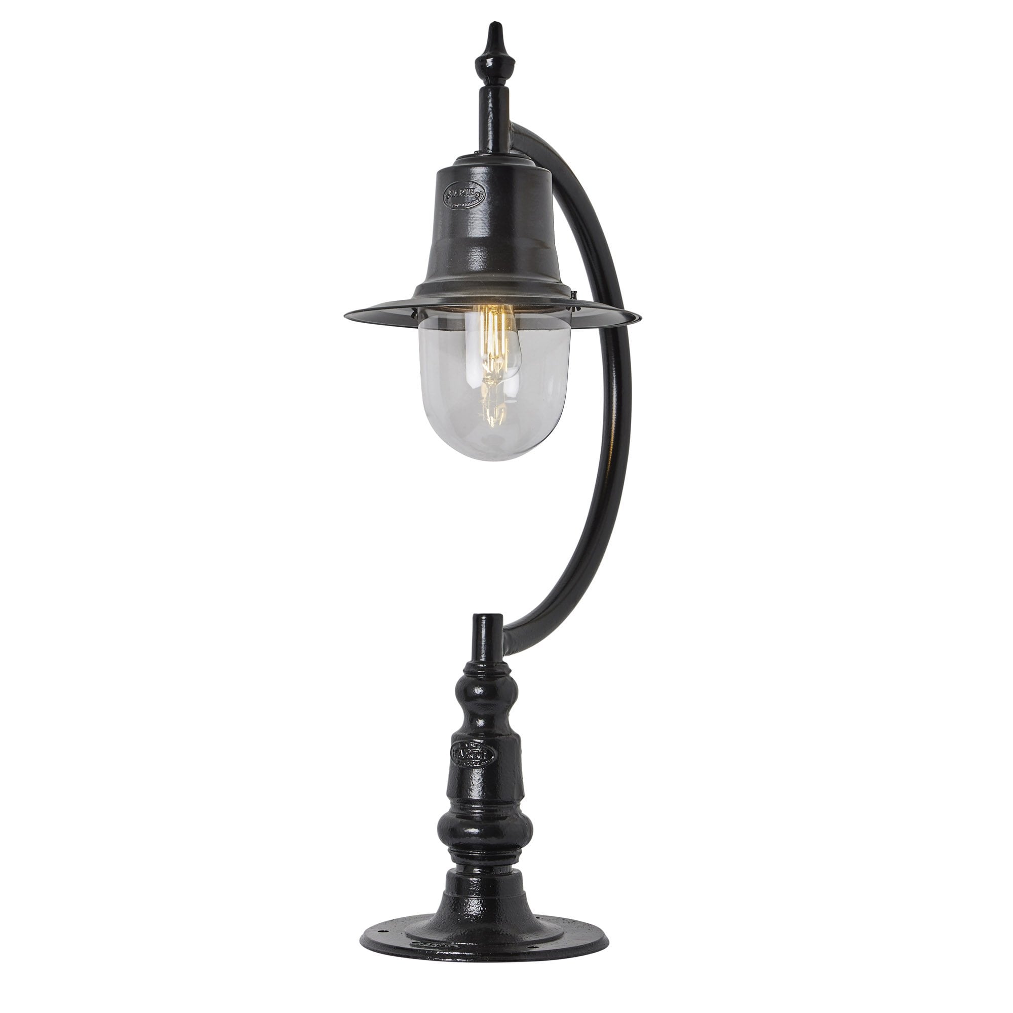 Harte Vintage Tear Drop 0.98m Pier Light For Flat Piers - Cast Iron & Steel