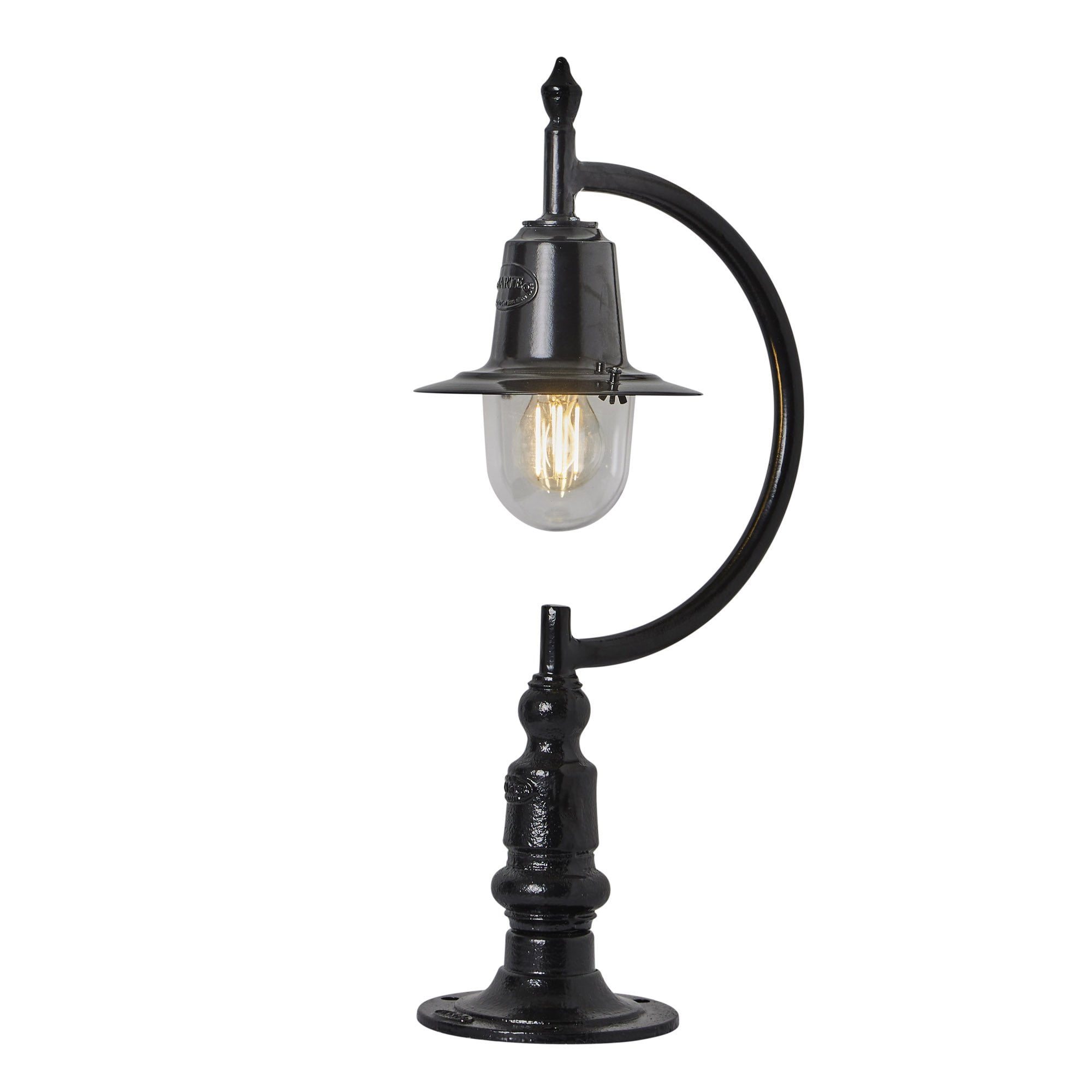 Harte Vintage Tear Drop 0.64m Pier Light For Flat Piers - Cast Iron & Steel