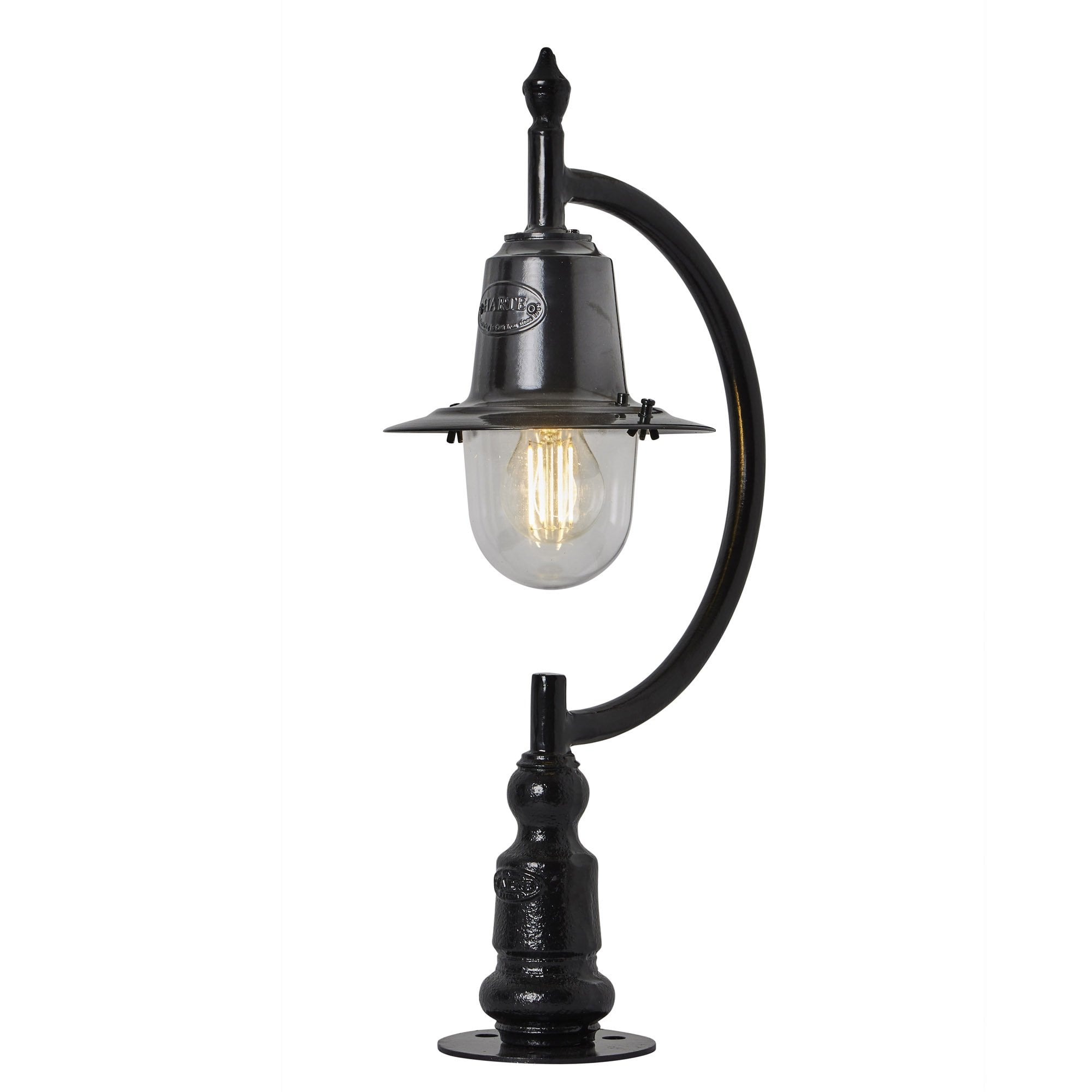 Harte Vintage Tear Drop 0.58m Pier Light - Cast Iron & Steel