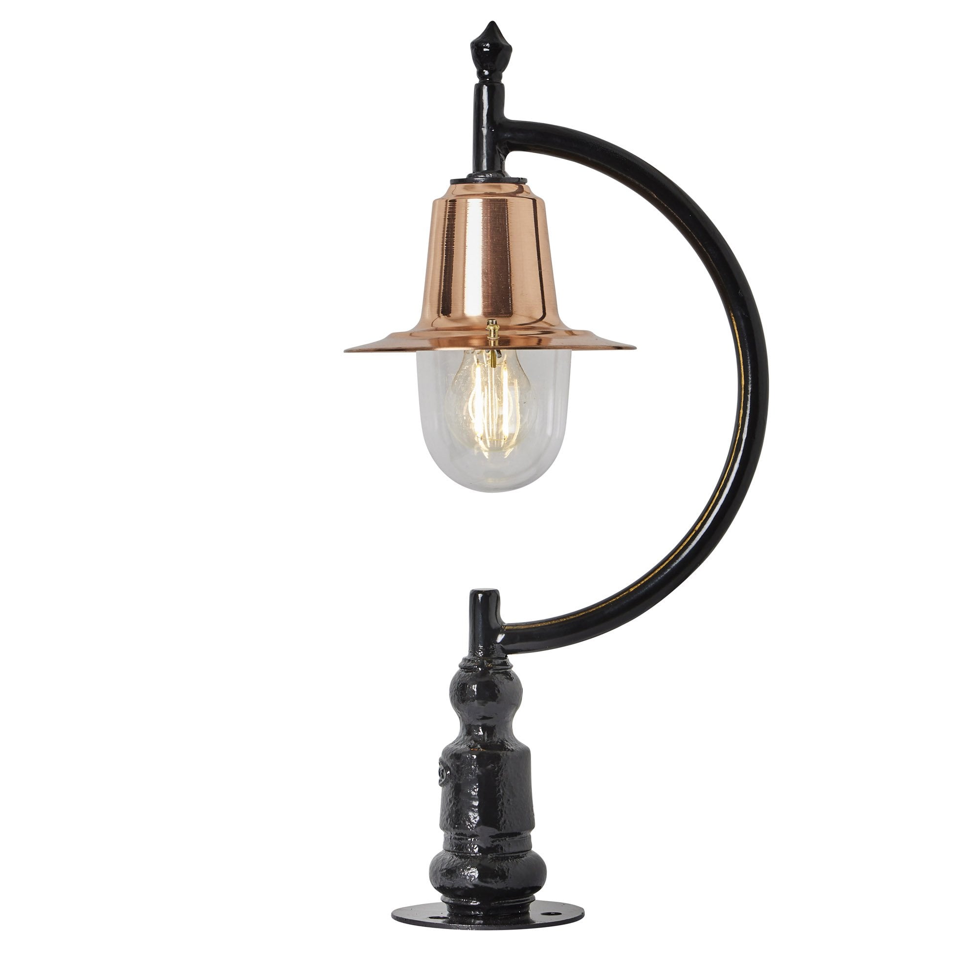 Harte Vintage Tear Drop 0.58m Pier Light - Cast Iron, Steel & Copper Head