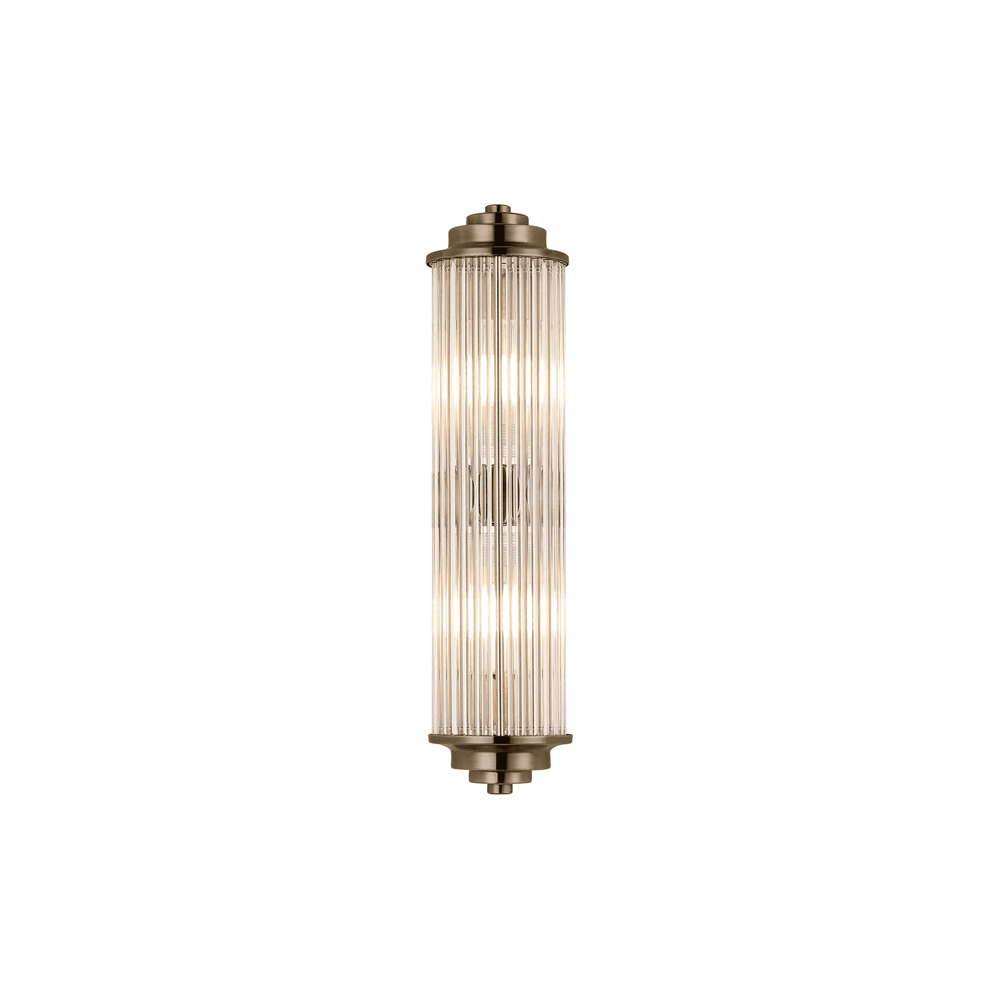 Fabula Wedgewood 2 Light Glass Rod Wall Light G9 IP44 - Antique Brass