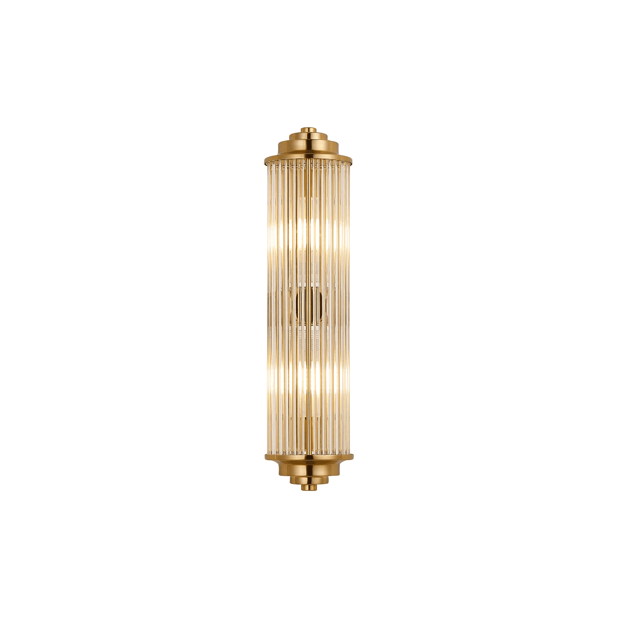 Fabula Wedgewood 2 Light Glass Rod Wall Light G9 IP44 - Gold