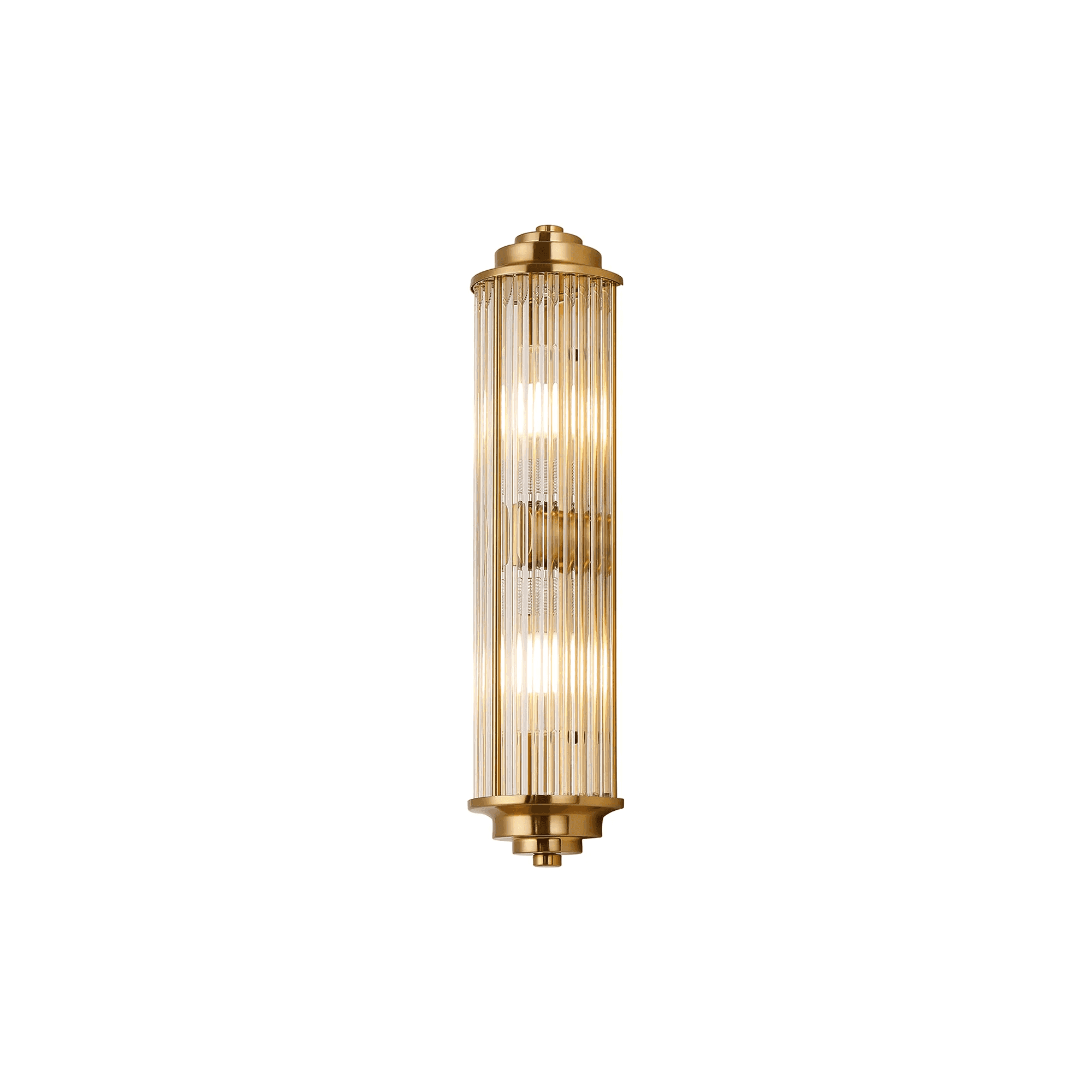 Fabula Wedgewood 2 Light Glass Rod Wall Light G9 IP44 - Gold