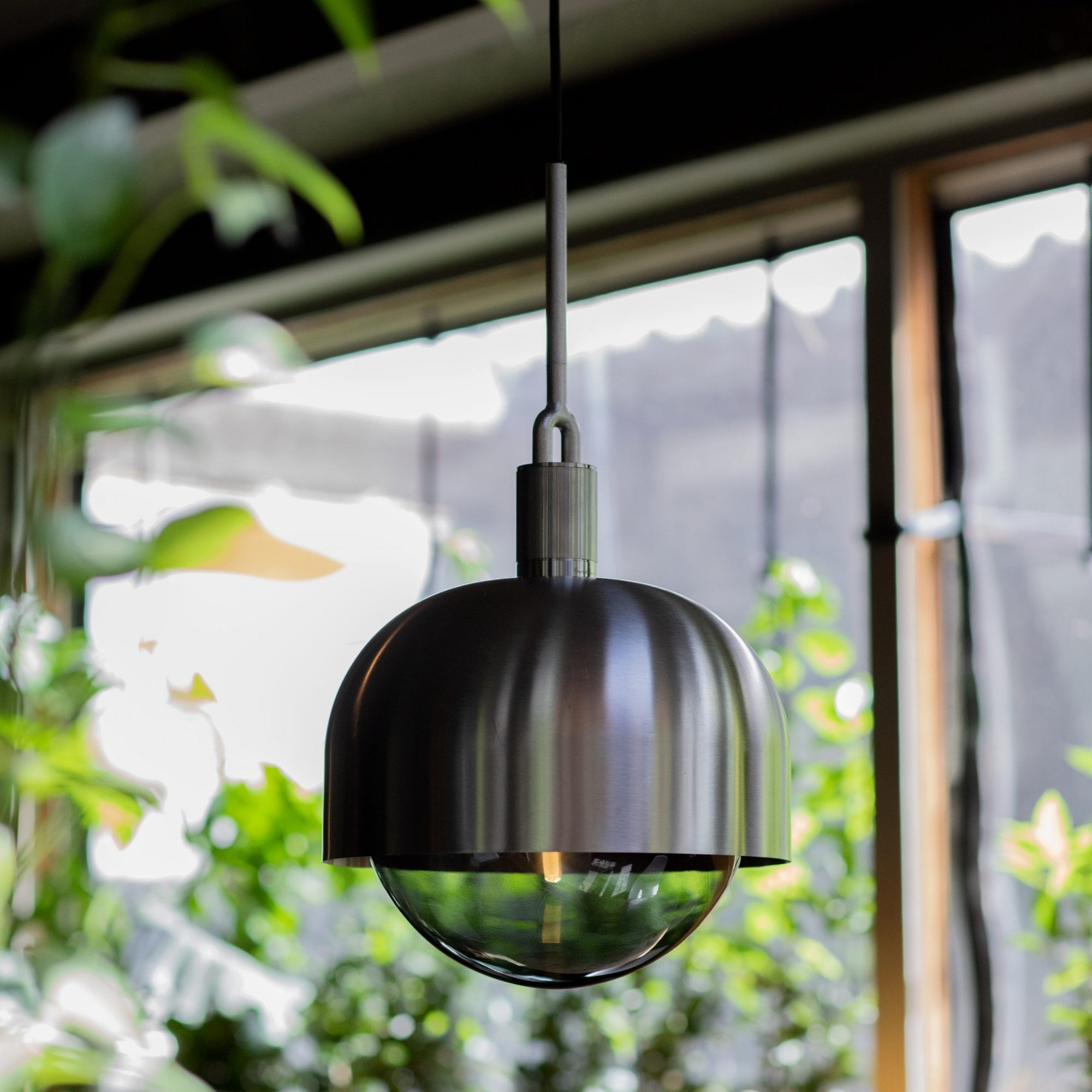 Buster + Punch Forked Globe Smoked Shade Pendant - Large
